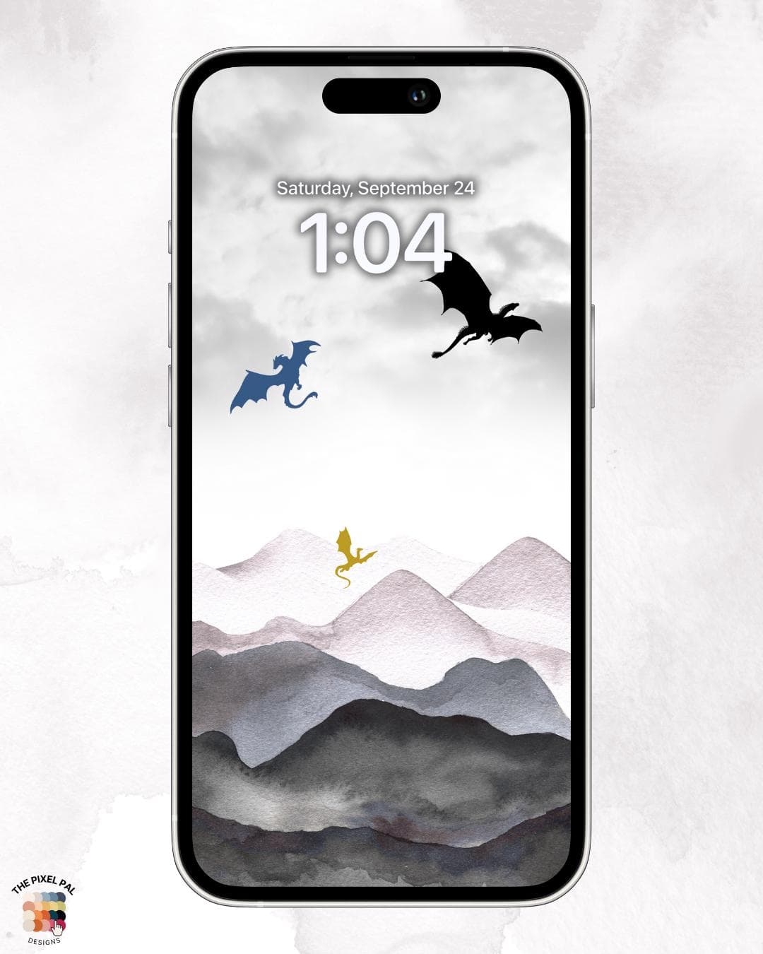 Fourth Wing Inspired Phone Wallpaper | Tairn, Andarna, Sgaeyl Dragon Art for iOS & Android - image 3