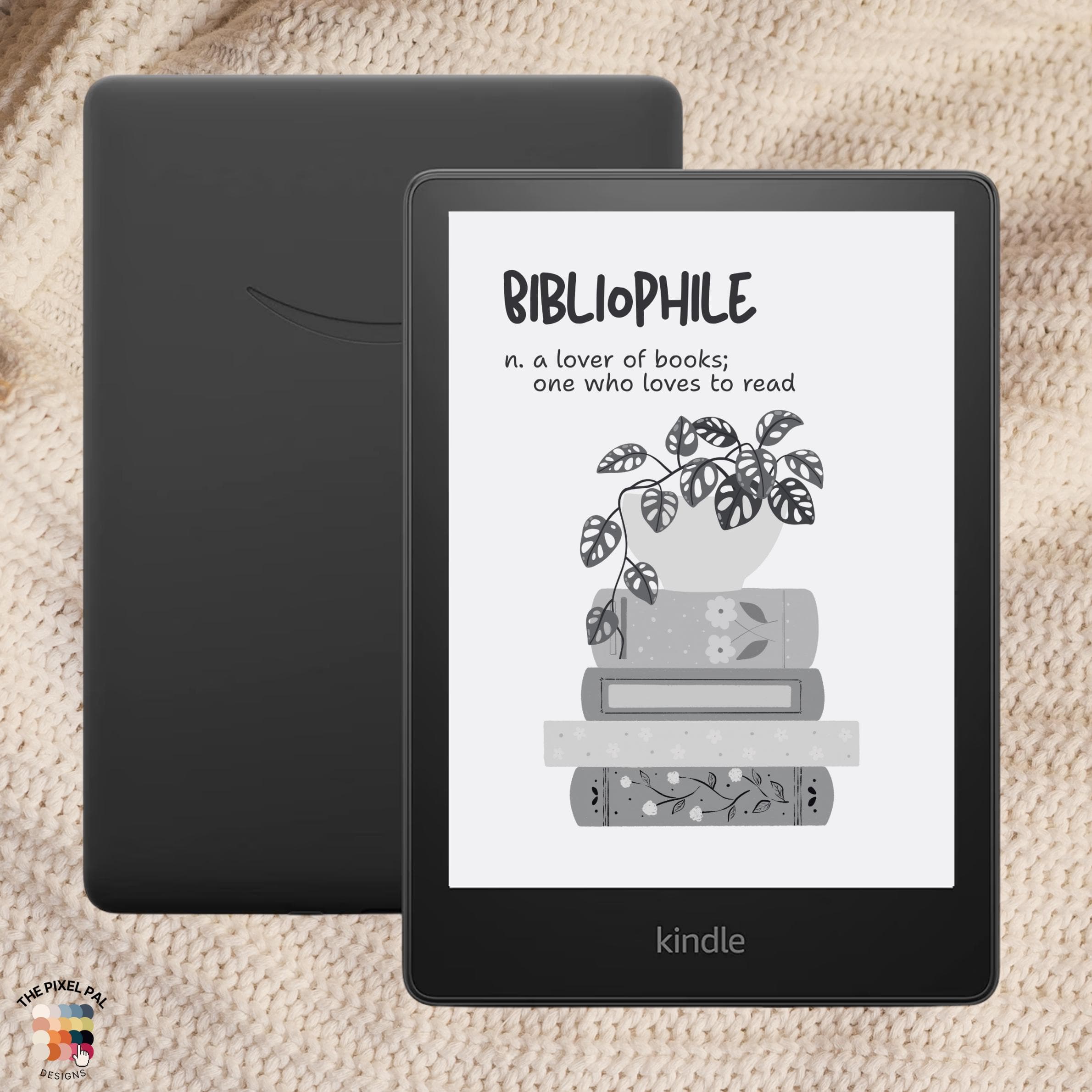 Light Mode Bibliophile Kindle Screensaver | Cozy Book Lover Kindle Paperwhite Wallpaper - image 3