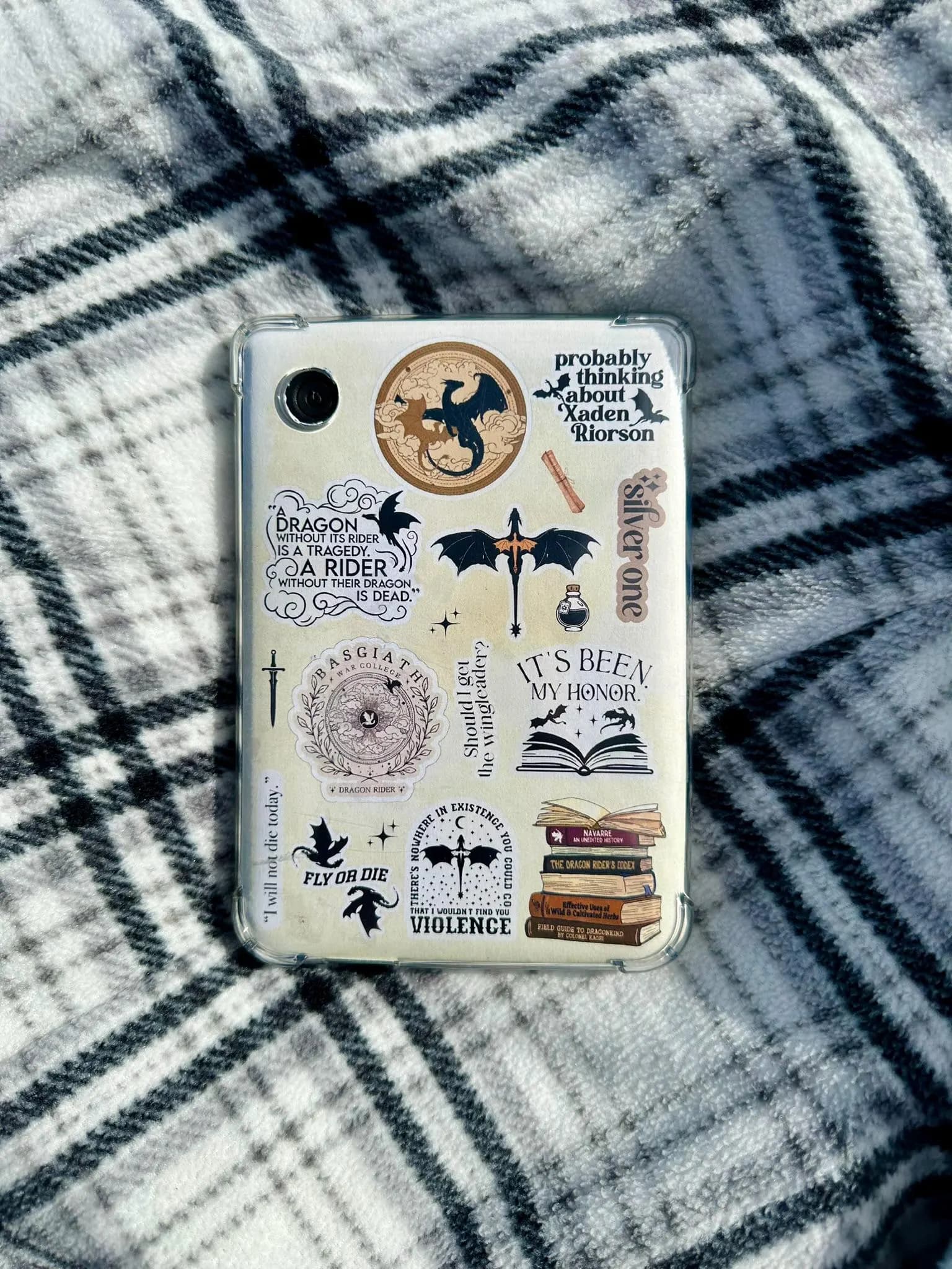 Fourth Wing Kobo Clara Clear Case Insert | Fantasy Bookish Printable (Color & BW) | Digital Download