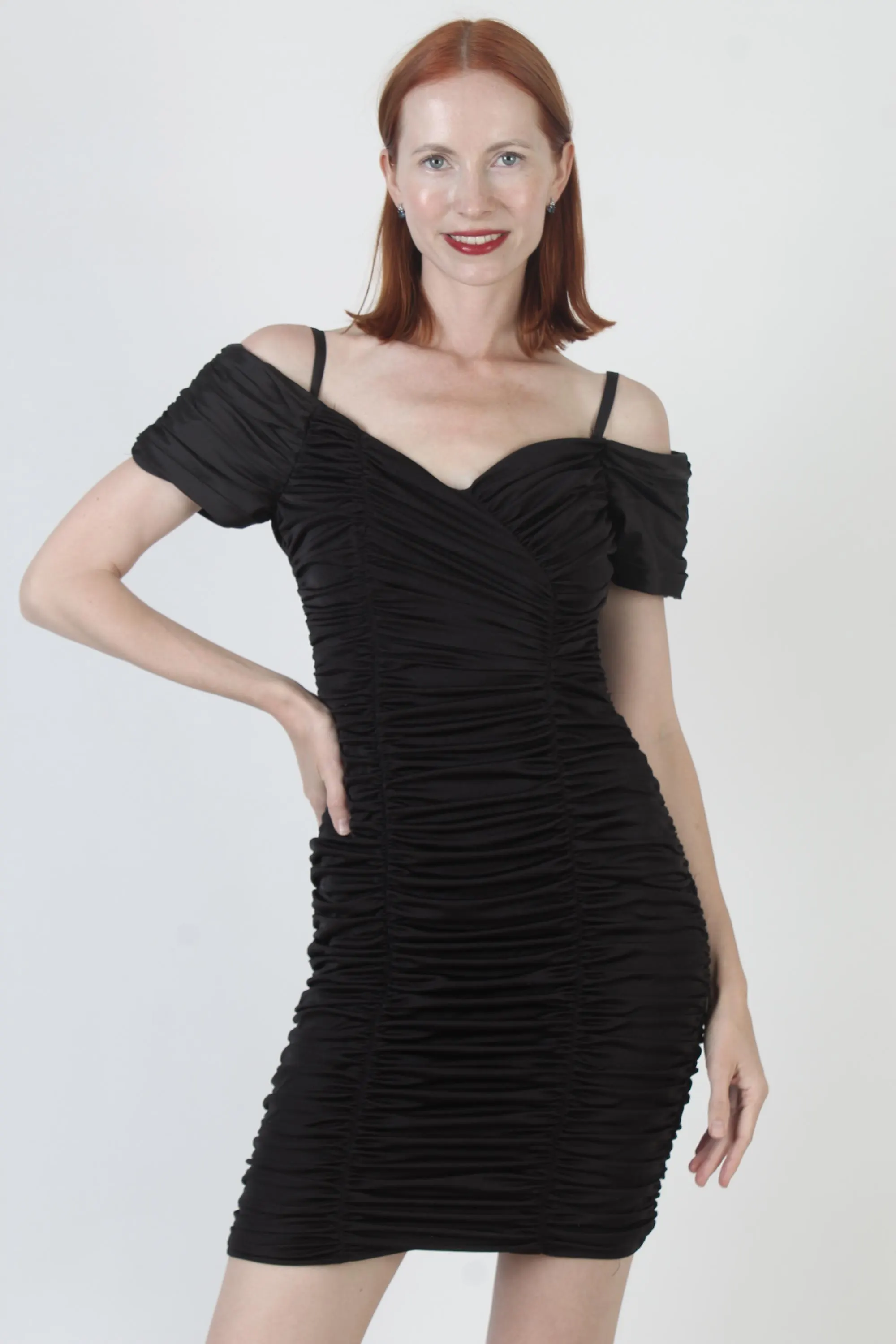 Zum Zum Prom Dress, Black Formal Gown, Vintage Cocktail Party Mini - image 4
