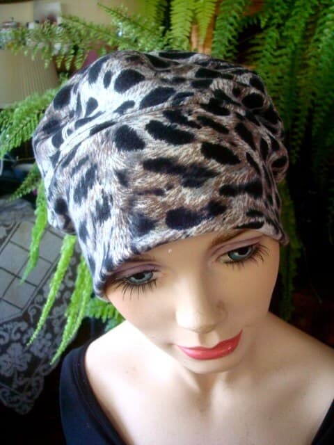 womens hat All day hat animal print chemo hat soft hat womens beanie winter - image 4