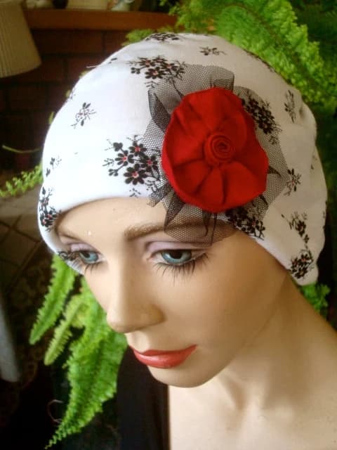 womens soft chemo Sleep Cap pretty chemo cotton hat cancer sleep hat
