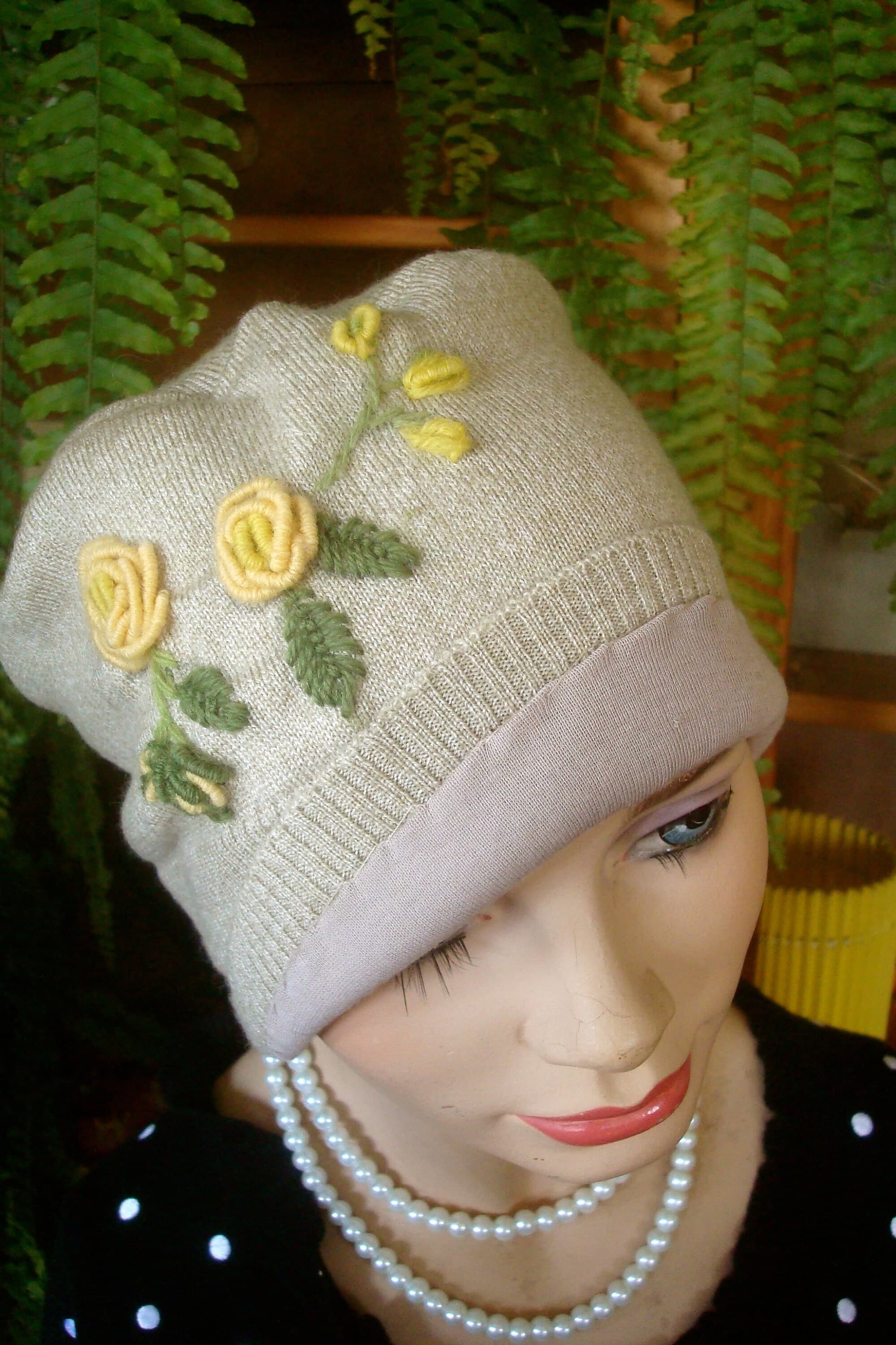 womens hats womens wool hat womens woollen hat beige woollen hat slouchy hat womens winter hat womens soft hat womens hat - image 5