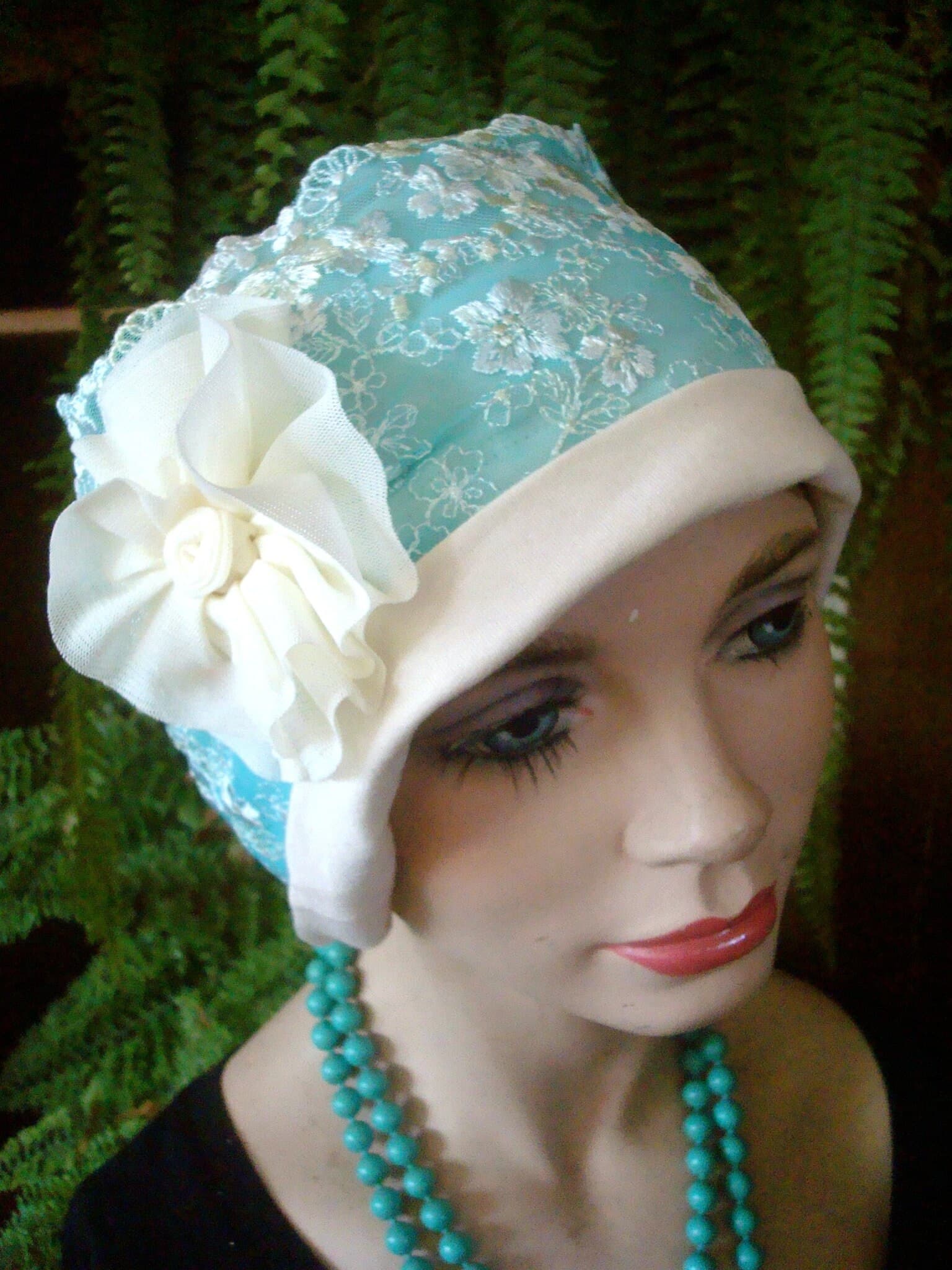 chemo hat womens  Womens womens hat cream hat chemo hat chemo soft hat chemo headscarf chemo headwear chemo gift chemo turban - image 3