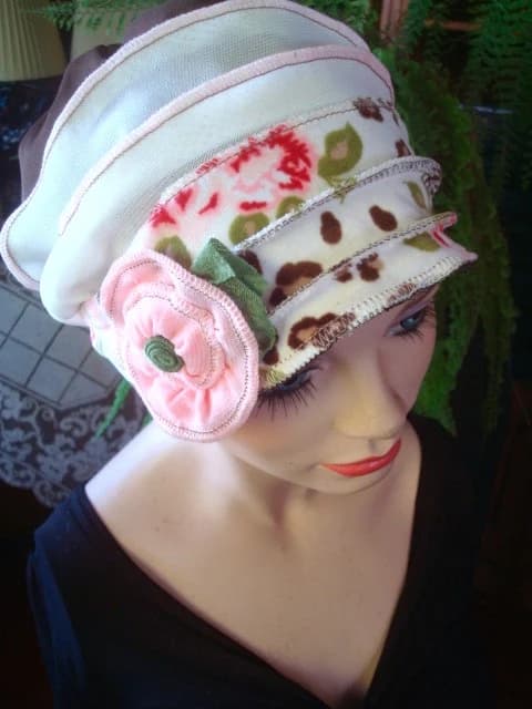 womens hat chemo hat headwear chemo gift soft hat beanie womens cloche flapper - image 5