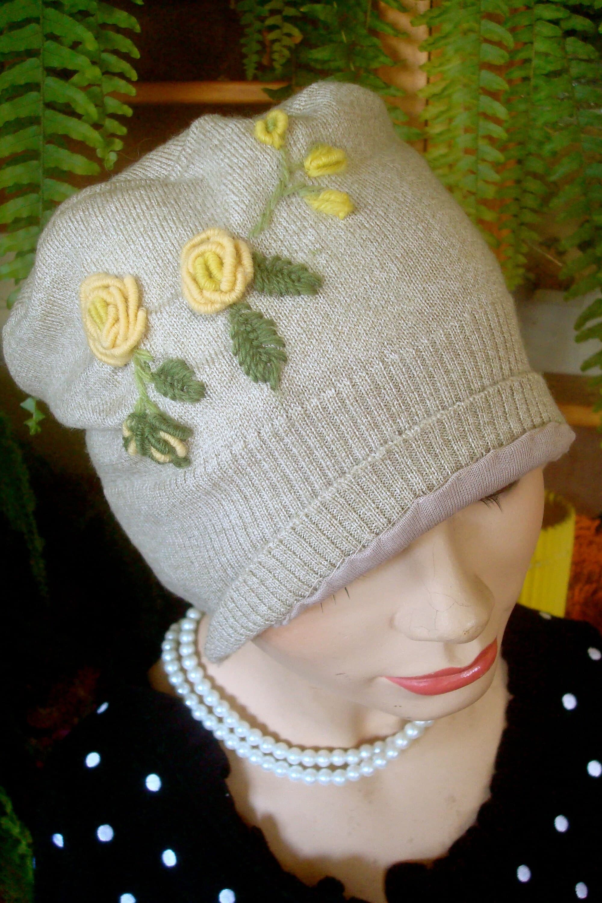 womens hats womens wool hat womens woollen hat beige woollen hat slouchy hat womens winter hat womens soft hat womens hat - image 4