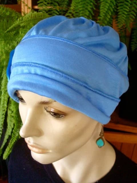 slouchy hat womens slouchy hat soft hat tuquoise hat womens tams tams summer slouchy hat womens turban womens chemo hat chemo headwear - image 3