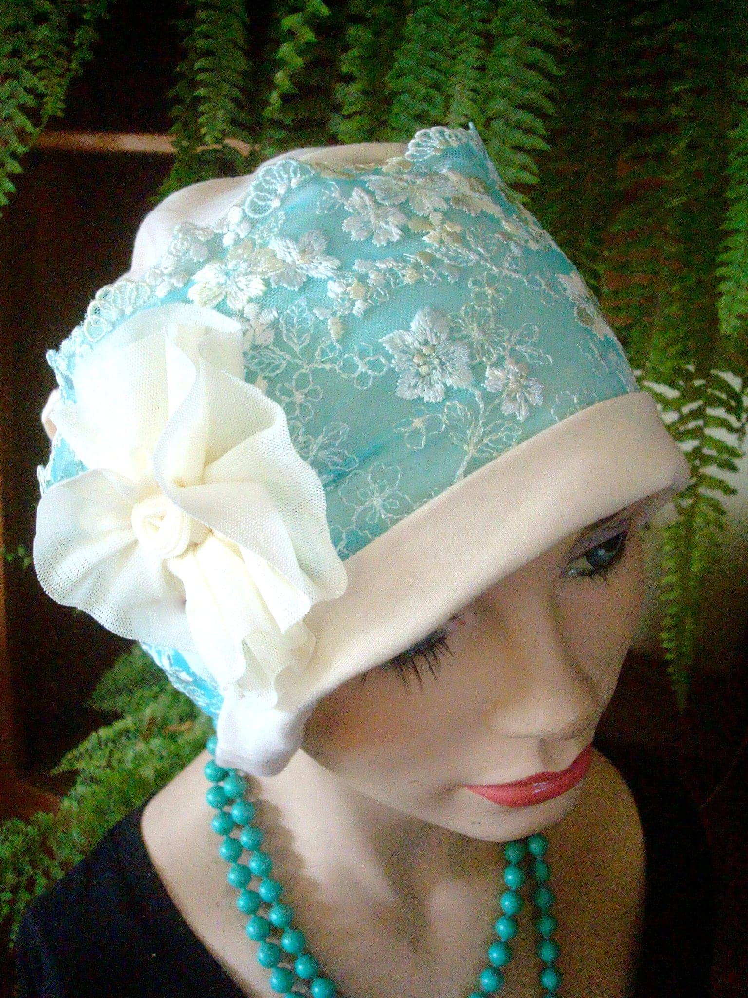chemo hat womens  Womens womens hat cream hat chemo hat chemo soft hat chemo headscarf chemo headwear chemo gift chemo turban - image 5