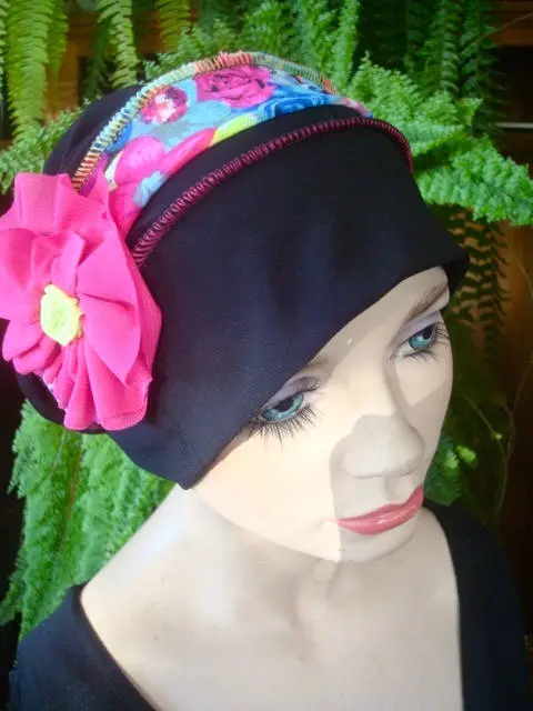 womens bathing cap swim cap Chemo Hat turban Beanie slouchy Hat womens chemo hat Headwear - image 5
