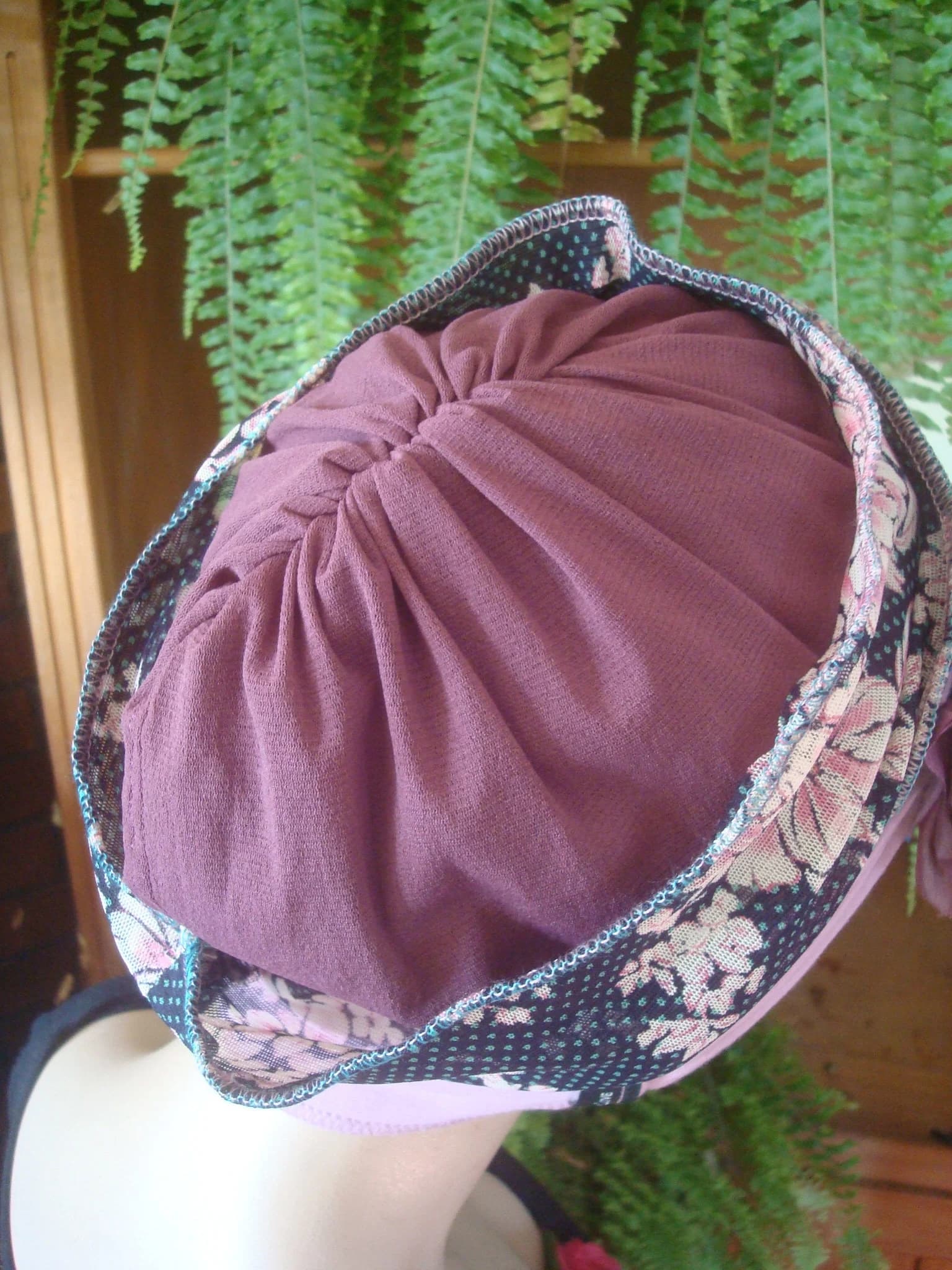 womens hat pink hat womens chemo hat chemo headwear chemo gift womens flapper chemo turban womens soft hat - image 5