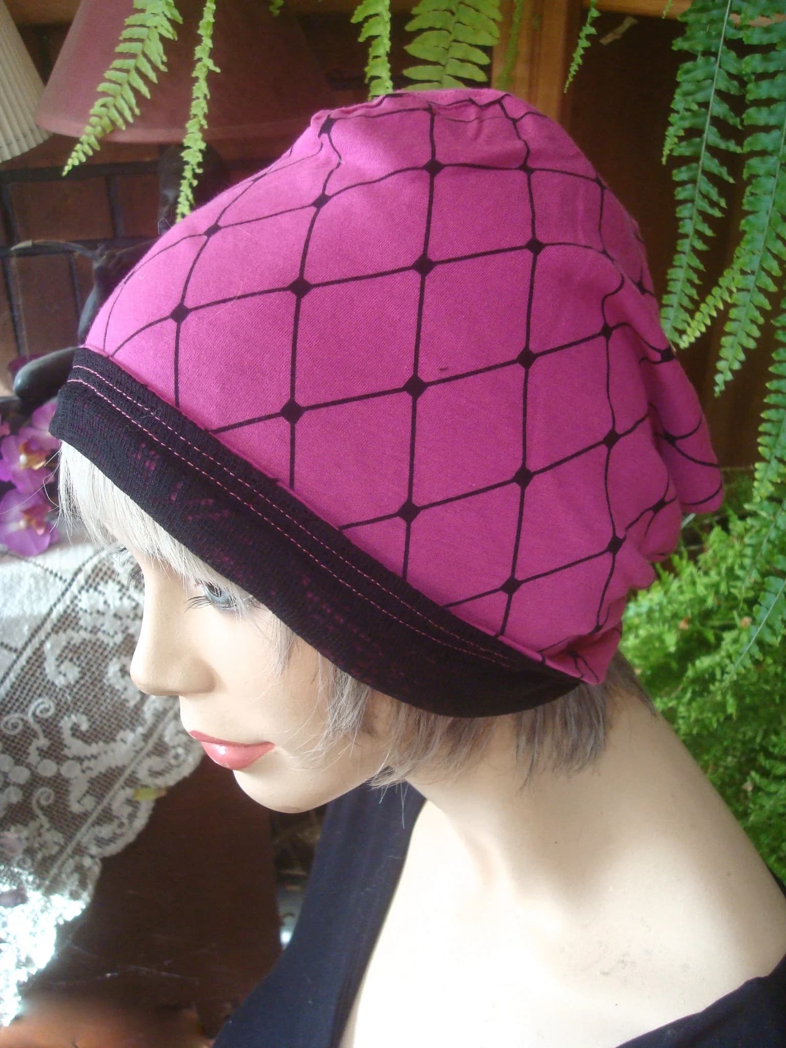 womens slouchy hat slouch hat pink hat womens chemo hat womens beanie womens soft hat womens snood womens headcover womens tam