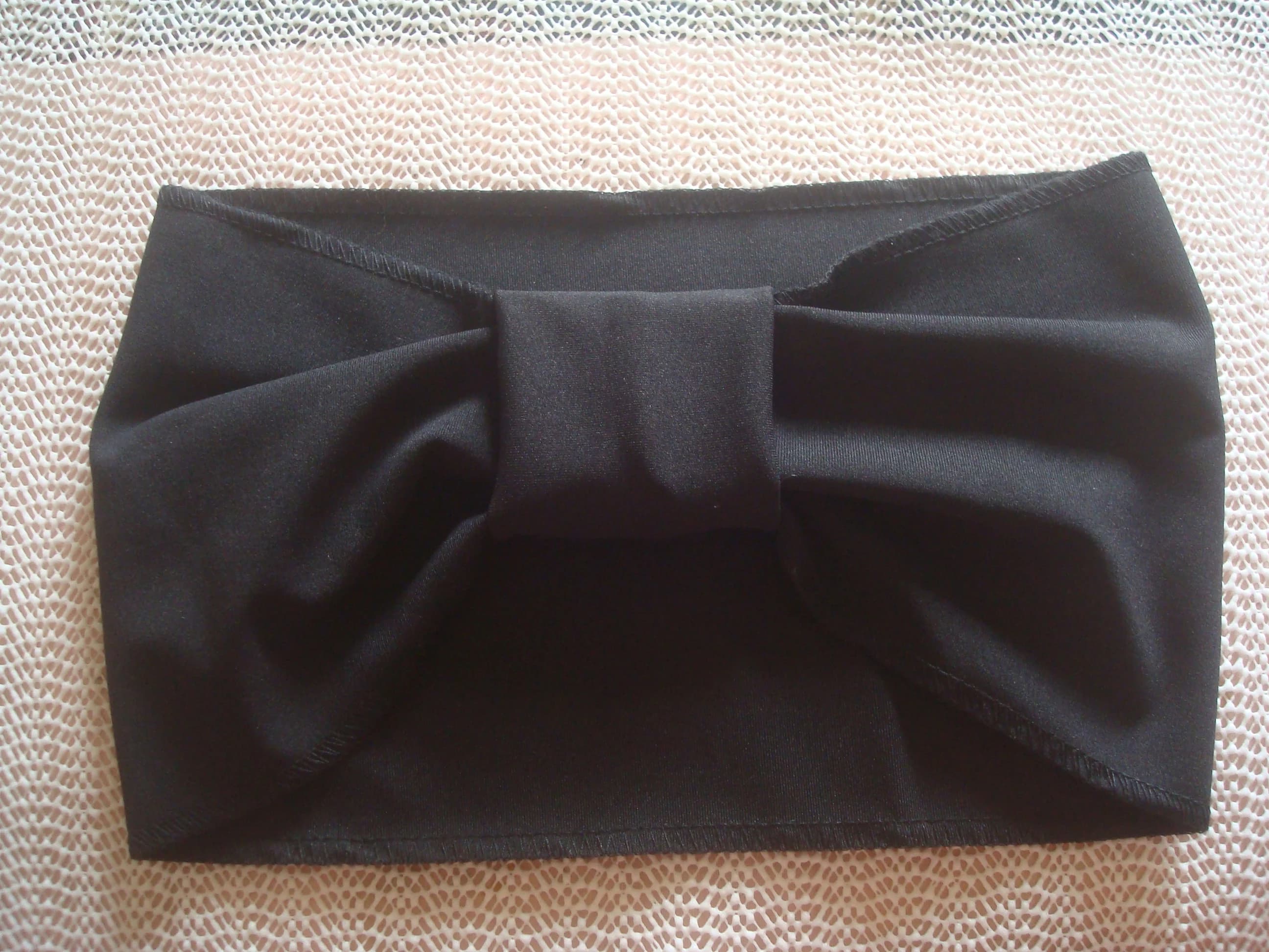 womens headband black swim headband wide black lycra headband turband