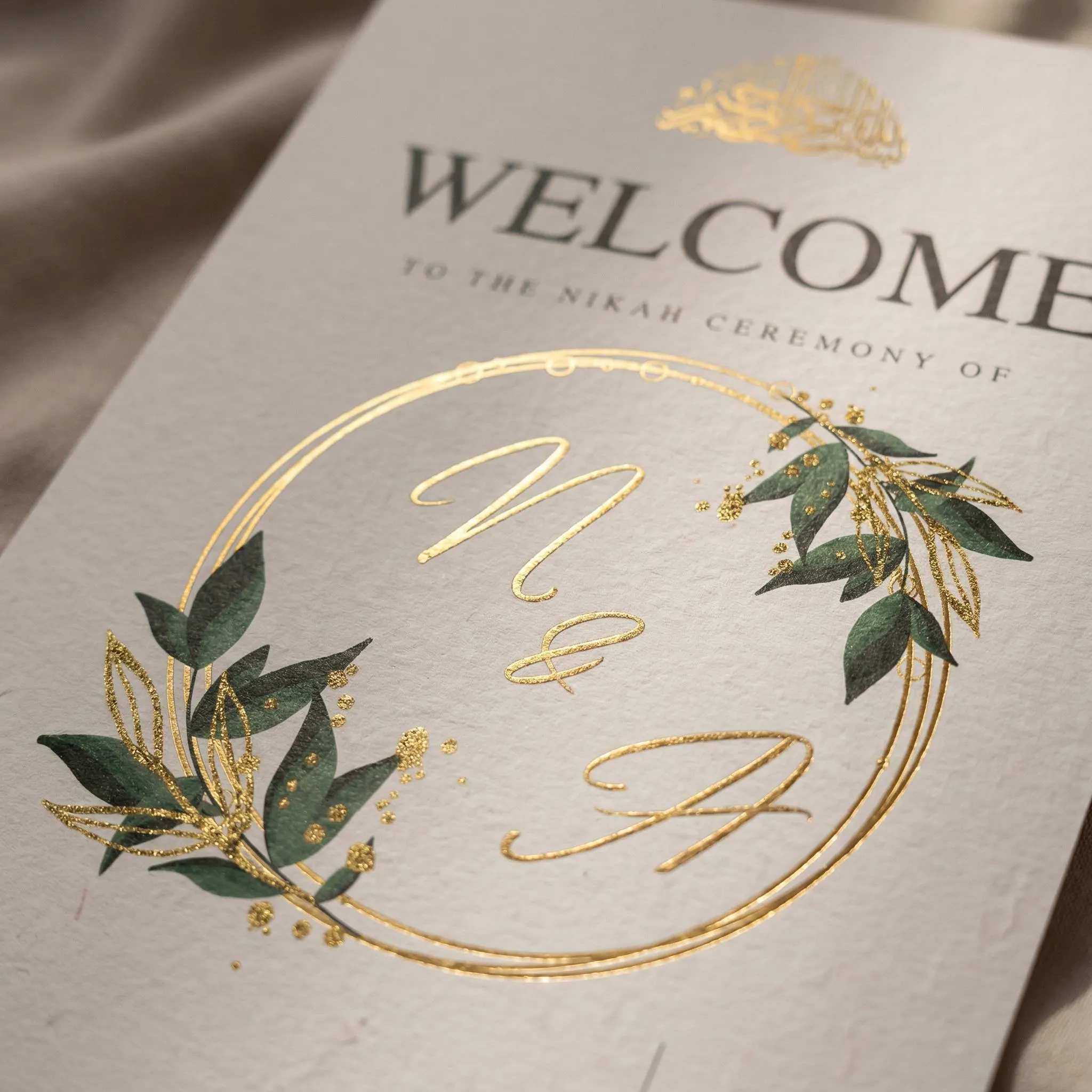 Editable Islamic Nikkah Welcome Sign, Muslim Wedding Entrance Template Canva - image 4
