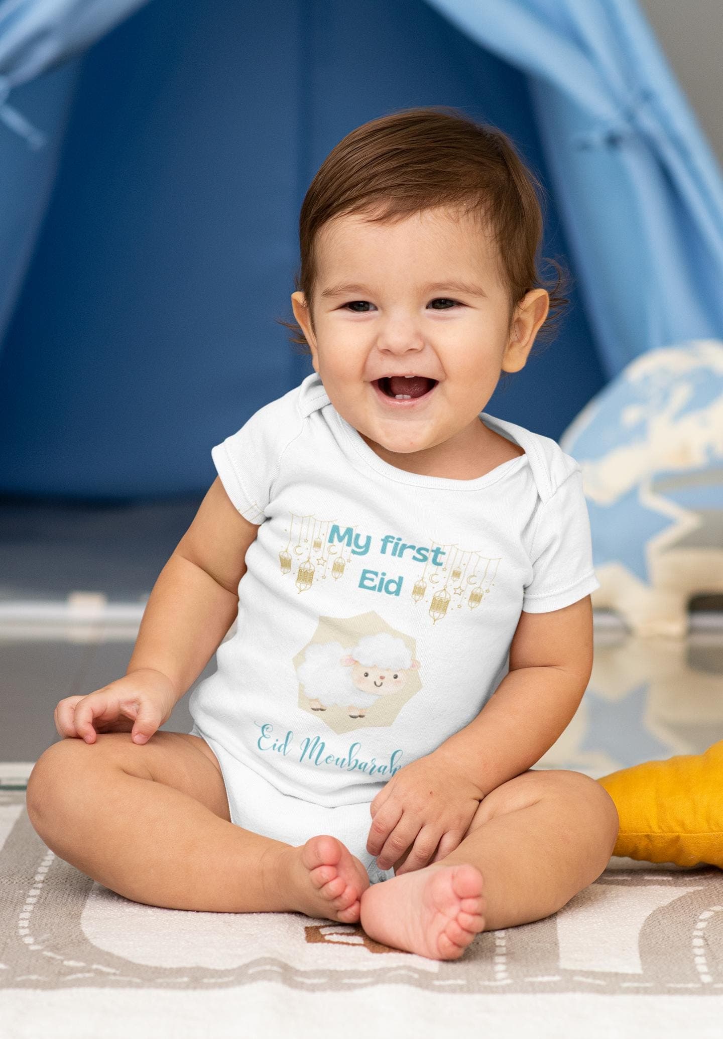 My First Eid baby Bodysuit, Eid Mubarak, New Baby Gift, muslim gift, my 1st eid, islamic baby gifts, islamic eid, Eid al adha, newborn - image 5