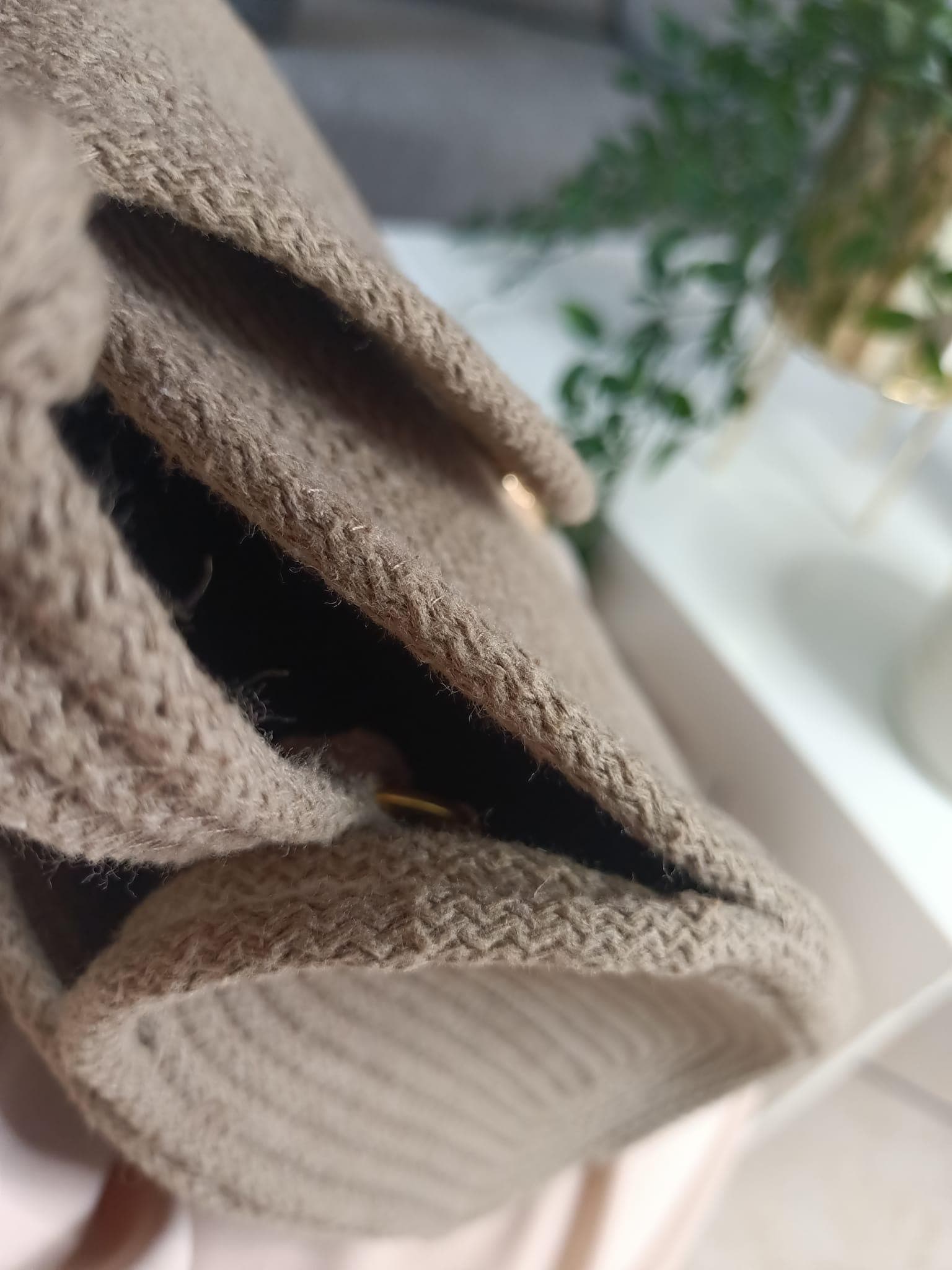 Handmade Rope Bag – Cotton Cord Handbag with Gold Clasp – Elegant Woven Purse – Boho Chic Crossbody –  Gift for Her , Cord bag, Desert color - image 5