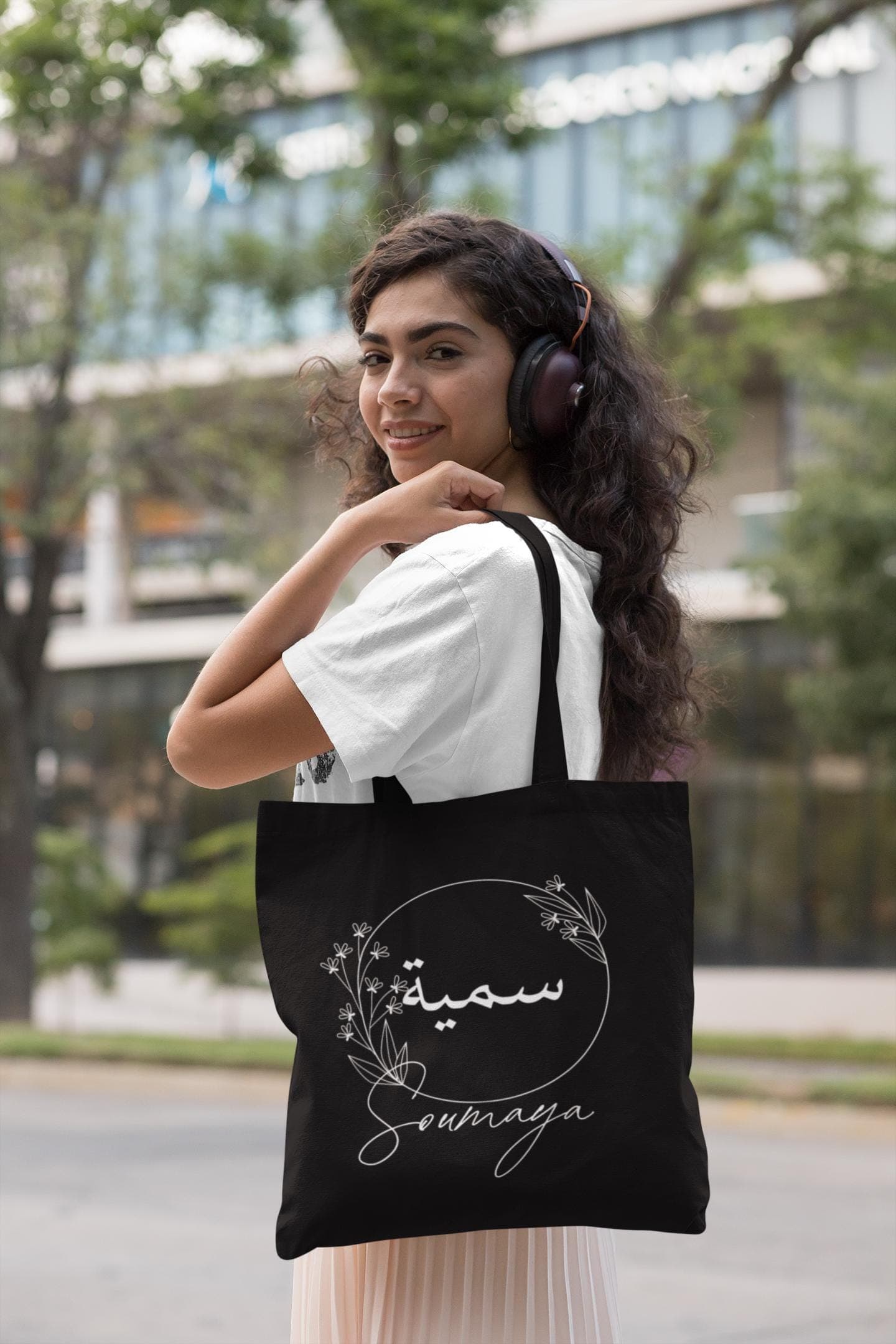 Personalised Tote Bag with Arabic Name ,Custom Cotton Eco Friendly Reusable Bag , Gift Idea for Her, Gift for bridesmaid, Free shipping - image 5