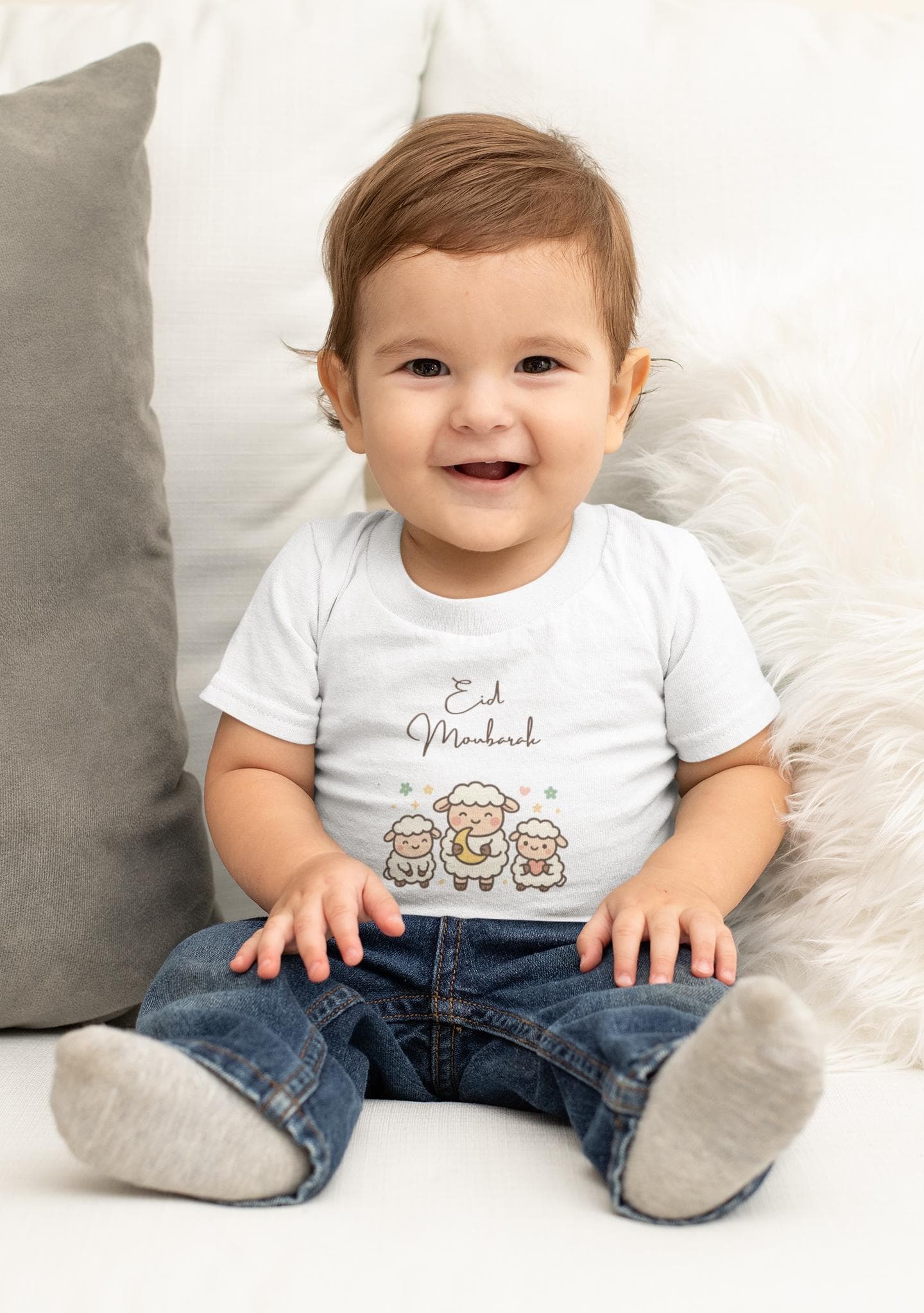 Eid Mubarak Baby T-Shirt, My First Eid Outfit ,Muslim Baby Clothes ,Islamic Baby Gift ,Cute Eid Shirt for Newborns / Toddlers, Free shipping