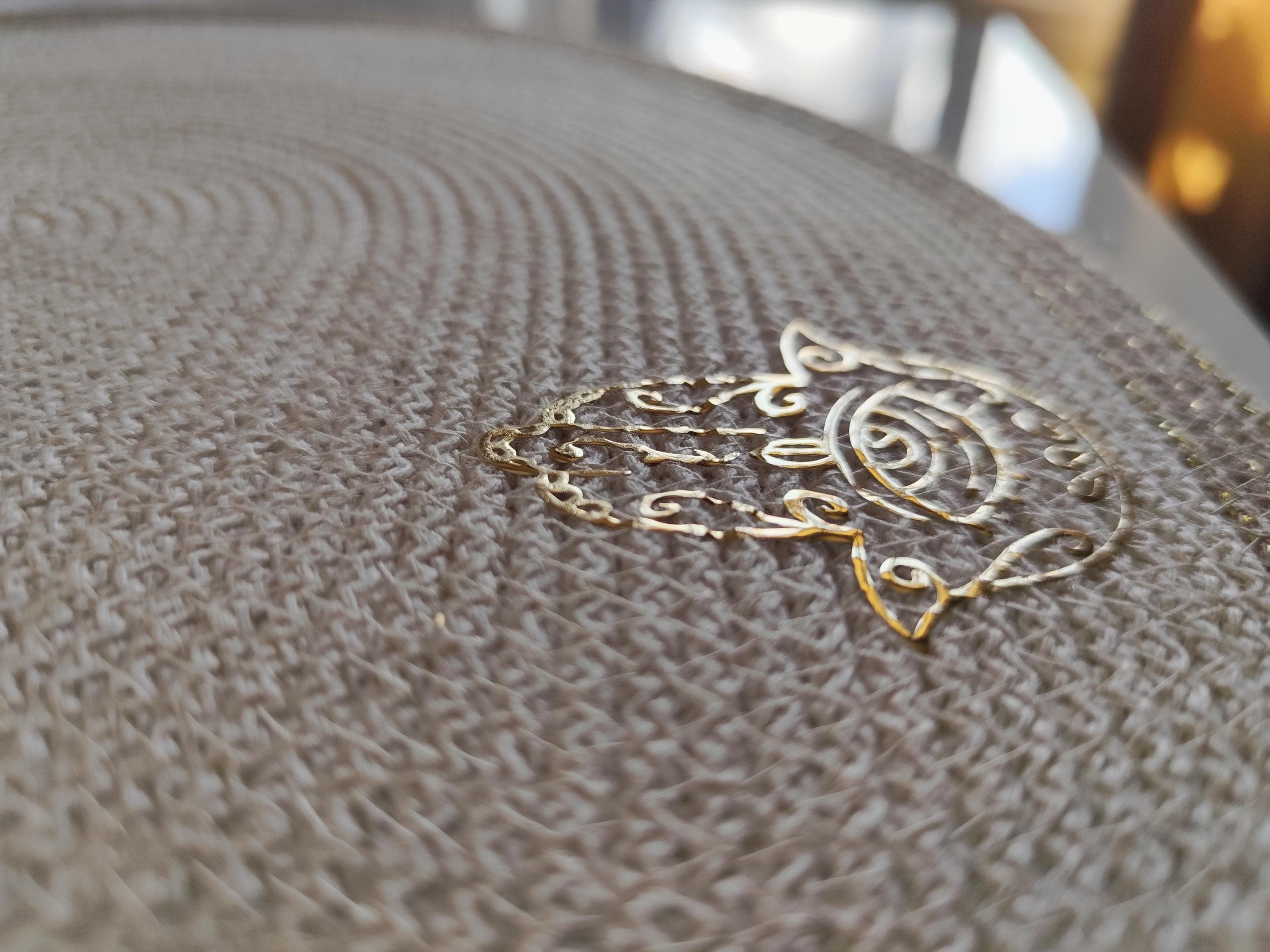 Khomsa Hand Placemats & Bread Basket Set, Hand of Fatima Table Decor , Tunisian Boho Chic Dining and Gift Idea - image 4