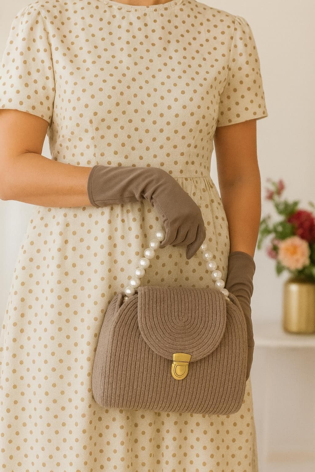 Handmade Rope Bag with Pearl Handle – Cotton Cord Crossbody & Woven Purse – Elegant Boho Handbag Gift for Her, Nacre bag - image 5