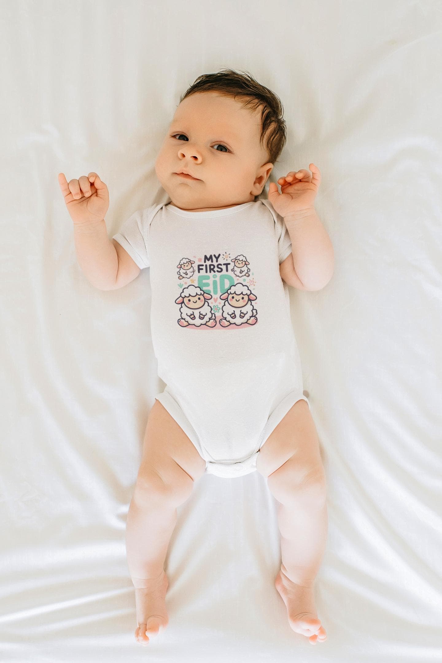 My First Eid Baby Bodysuit , Personalized Eid Outfit for Baby Boy or Girl,  Islamic Baby Gift, First Eid , Cute Newborn Onesie, eid al Adha - image 3