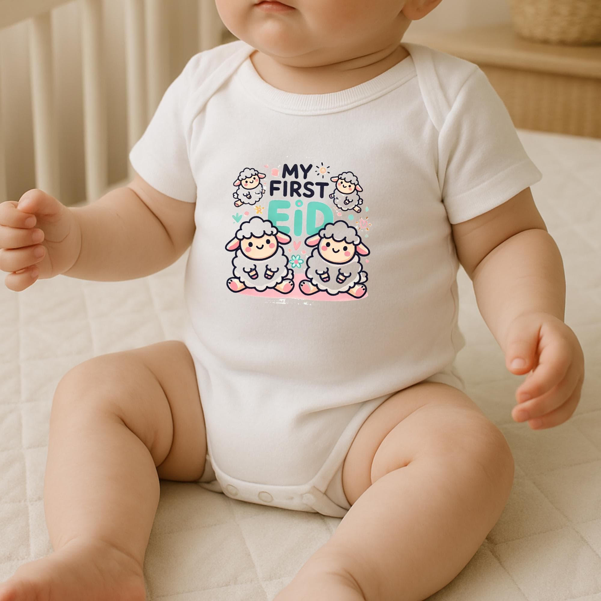My First Eid Baby Bodysuit , Personalized Eid Outfit for Baby Boy or Girl,  Islamic Baby Gift, First Eid , Cute Newborn Onesie, eid al Adha