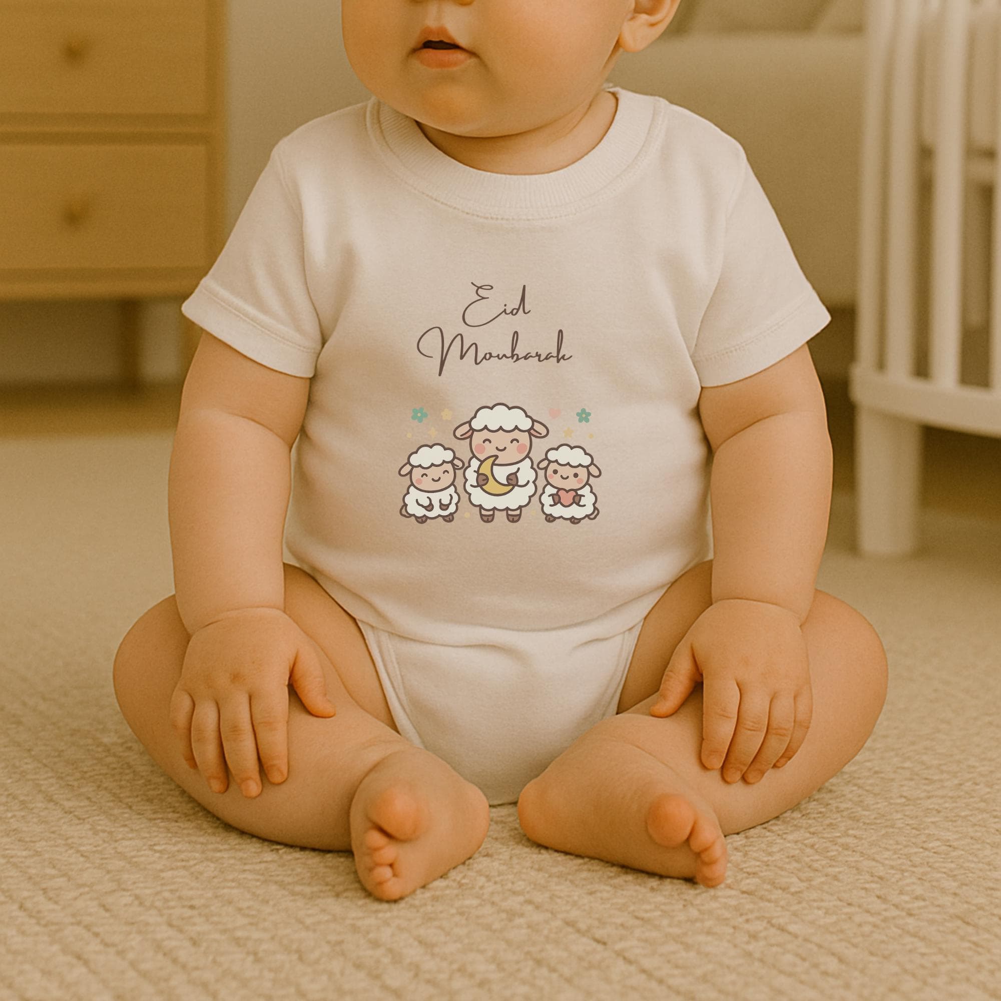 Eid Mubarak Baby T-Shirt, My First Eid Outfit ,Muslim Baby Clothes ,Islamic Baby Gift ,Cute Eid Shirt for Newborns / Toddlers, Free shipping - image 5