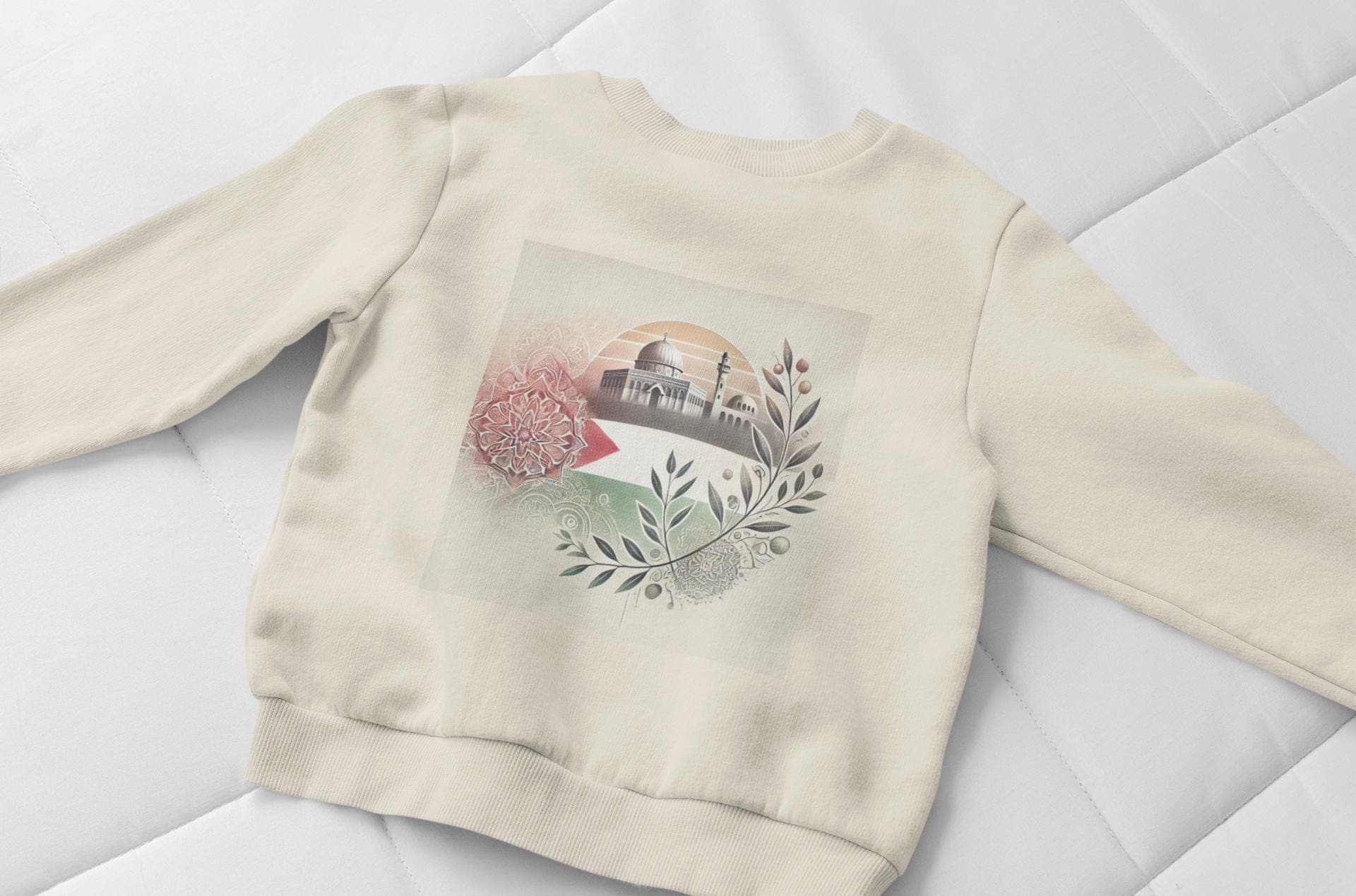 Palestina Inspired Unisex Sweatshirt, Palestinian Design