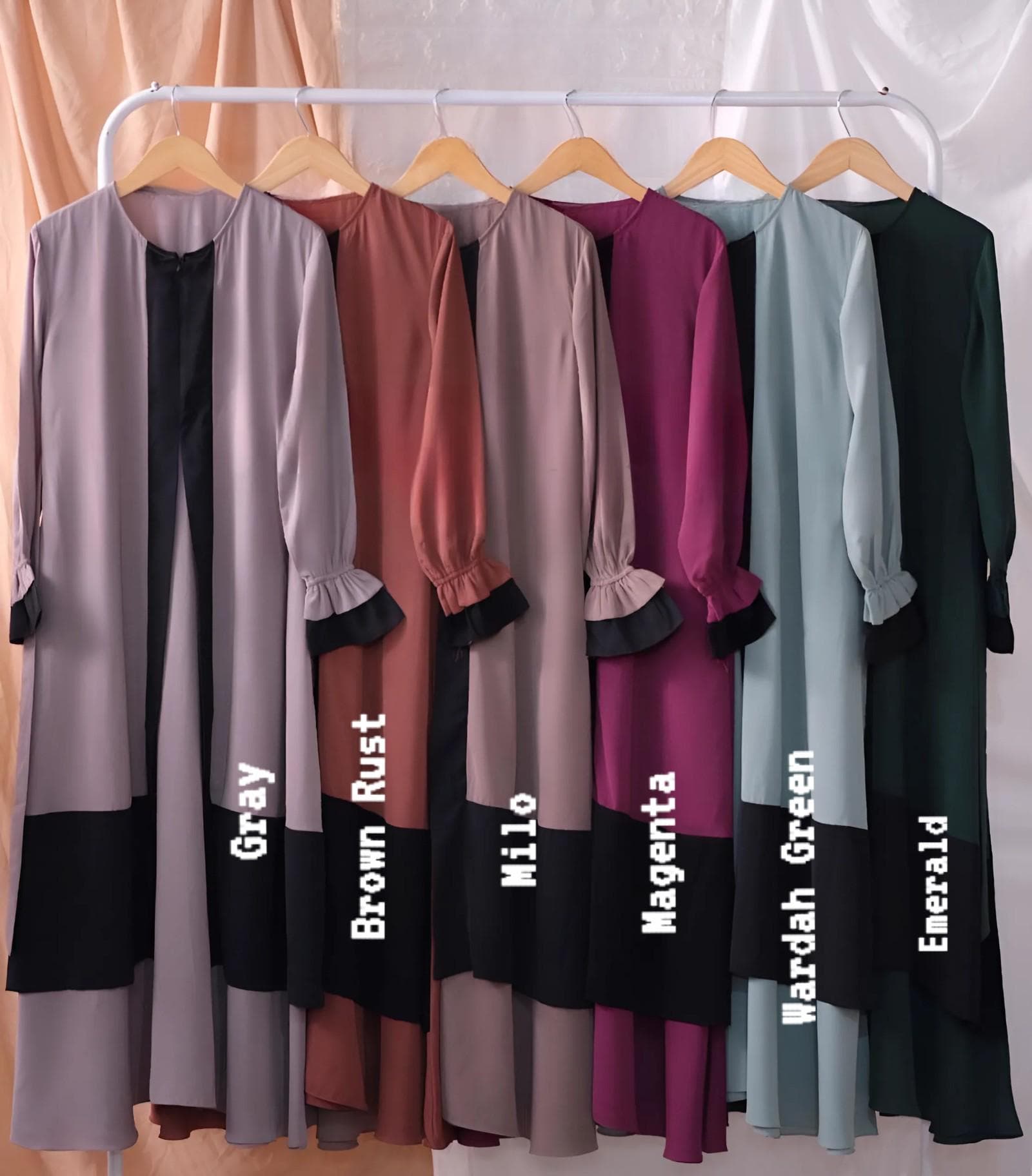 Elegant Diorpeach Abaya with Khimar: Modest Islamic Dress - image 5