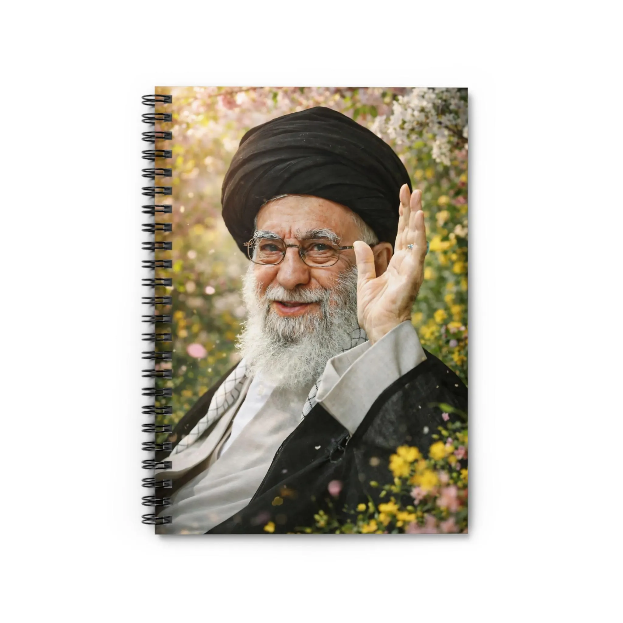 Ayatollah Khamenei Floral Photo Portrait Shia Islamic Spiral Journal - image 3