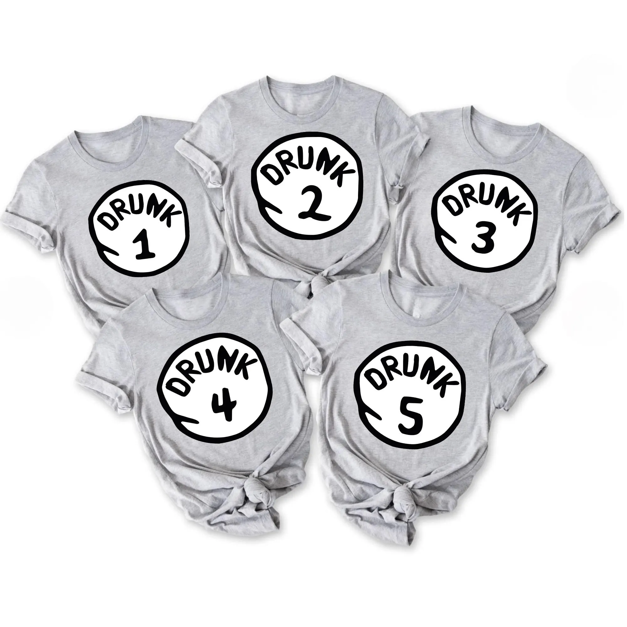 Custom Drunk Number Shirt, Funny Matching Party Tees, Bachelorette Party Tees, Birthday Squad Outfits - image 4
