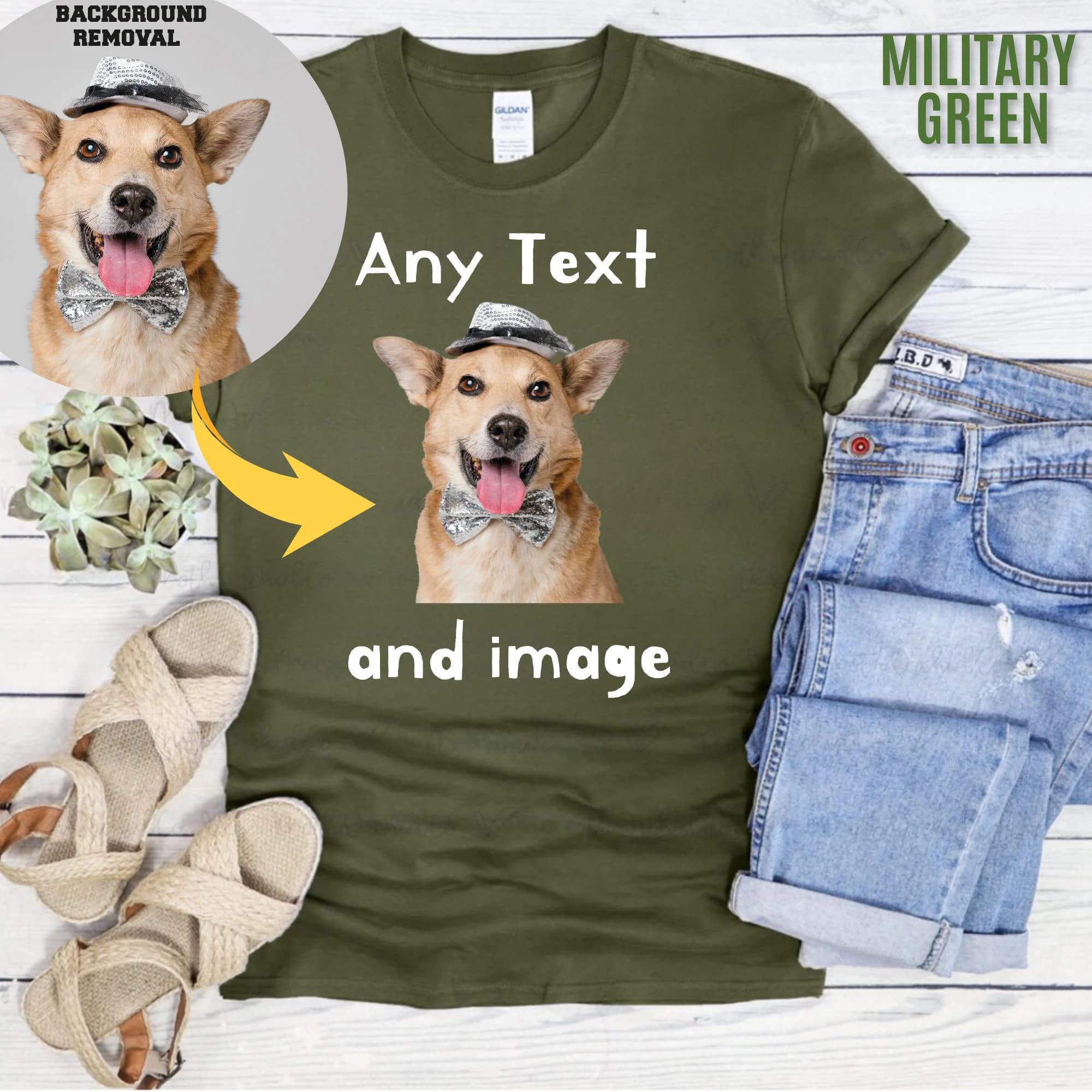 Custom Photo Dog Dad Tshirt, Funny Fathers Day Gift, Custom Dad Shirt with Pet Face, Custom Dog Photo Shirt for Dog Dad, Dog Owner Gift - image 5