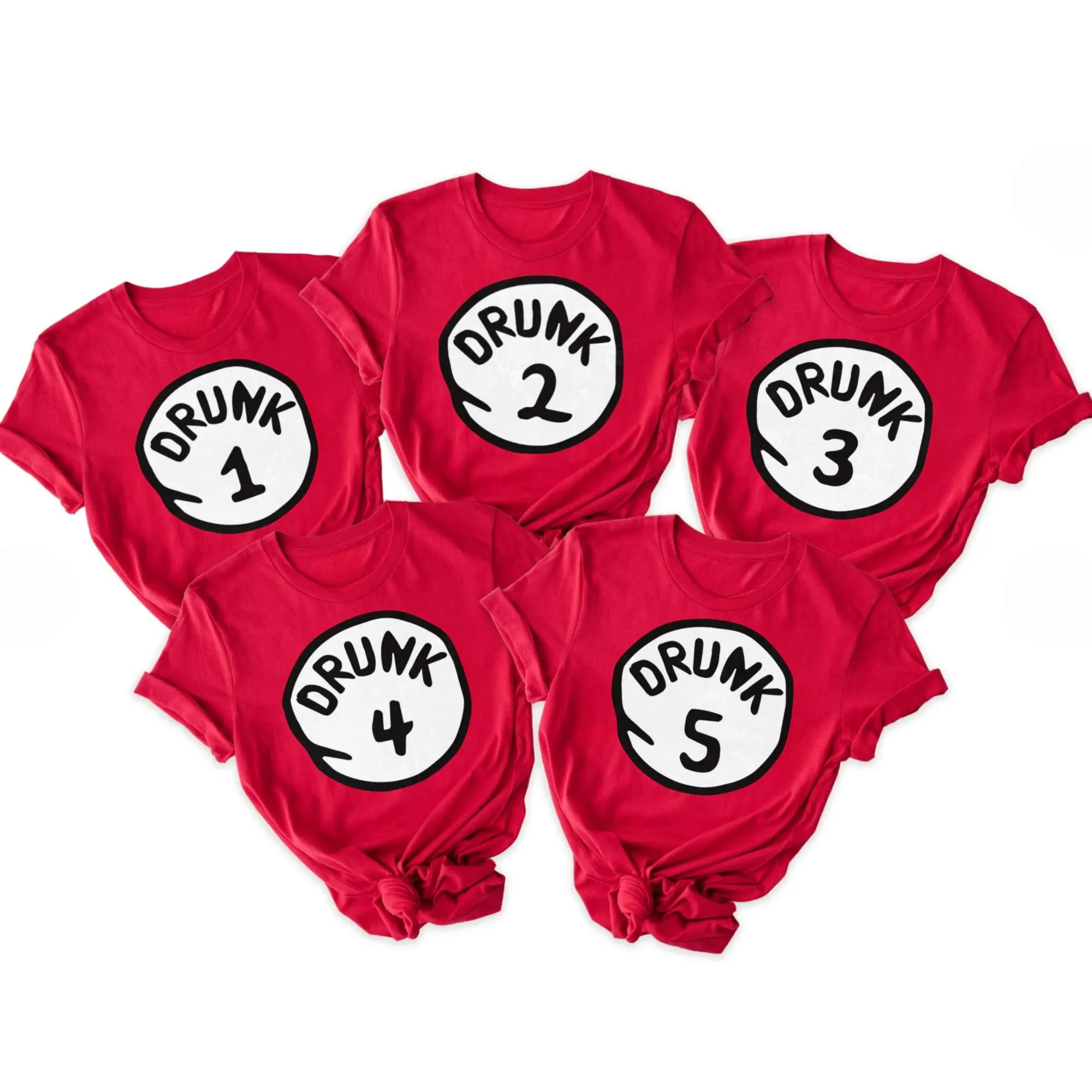 Custom Drunk Number Shirt, Funny Matching Party Tees, Bachelorette Party Tees, Birthday Squad Outfits