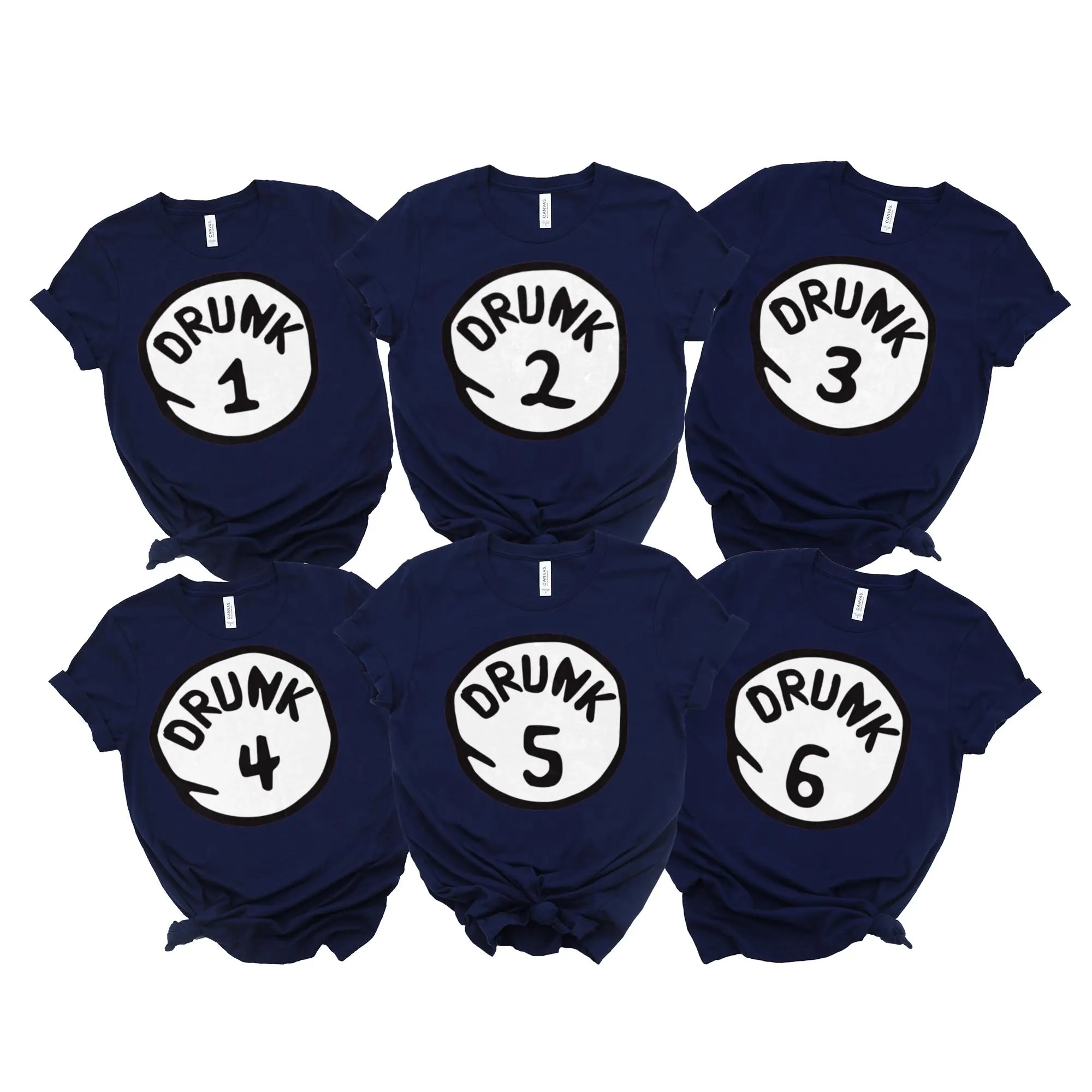 Custom Drunk Number Shirt, Funny Matching Party Tees, Bachelorette Party Tees, Birthday Squad Outfits - image 3