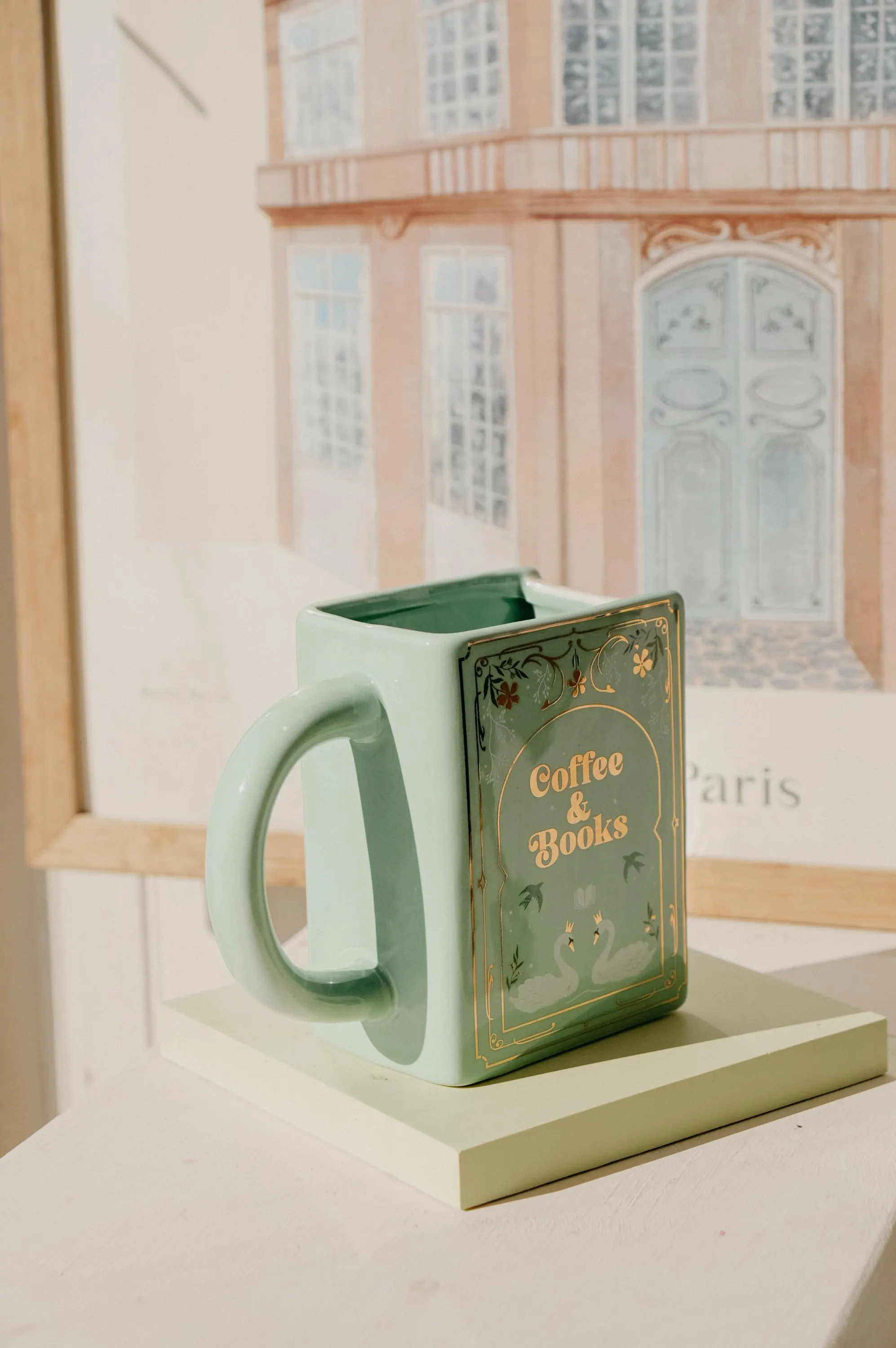 Books and Coffee Sage Green XL Mug | Bookish Gifts For Reader | Reading Coffee Cup | Booktok Gifting | ACOTAR Romantasy Reader TOG Gifting - image 3