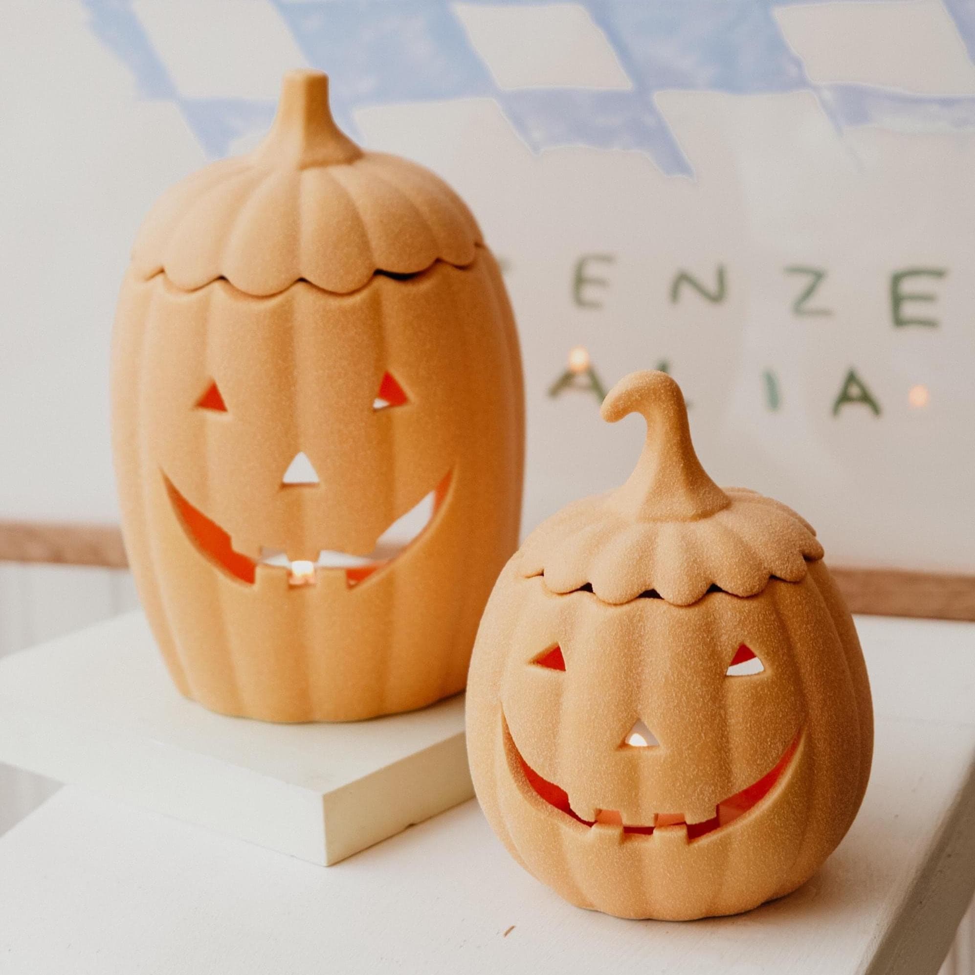 Orange Textured Jack-o-Lantern Pumpkin Halloween Wax Melt Burner | Incense Burner | Halloween Spring Decor |