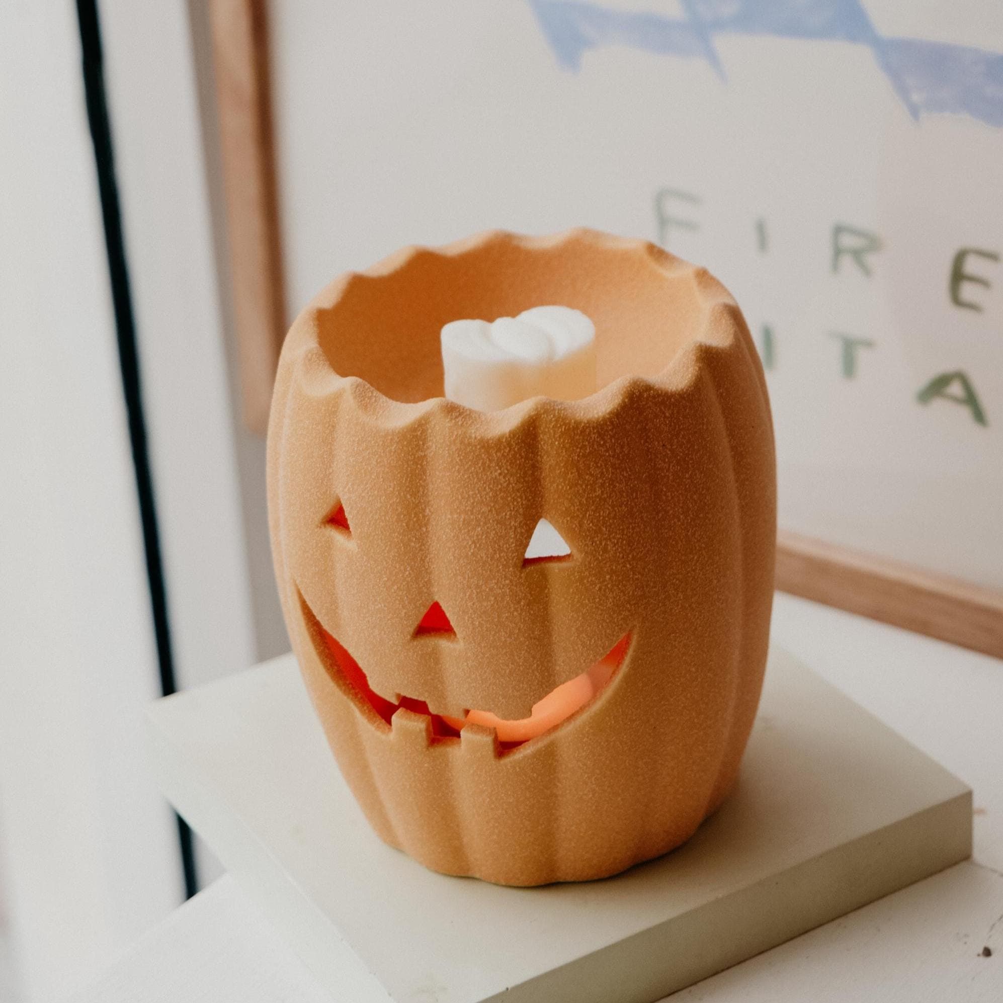 Orange Textured Jack-o-Lantern Pumpkin Halloween Wax Melt Burner | Incense Burner | Halloween Spring Decor | - image 5