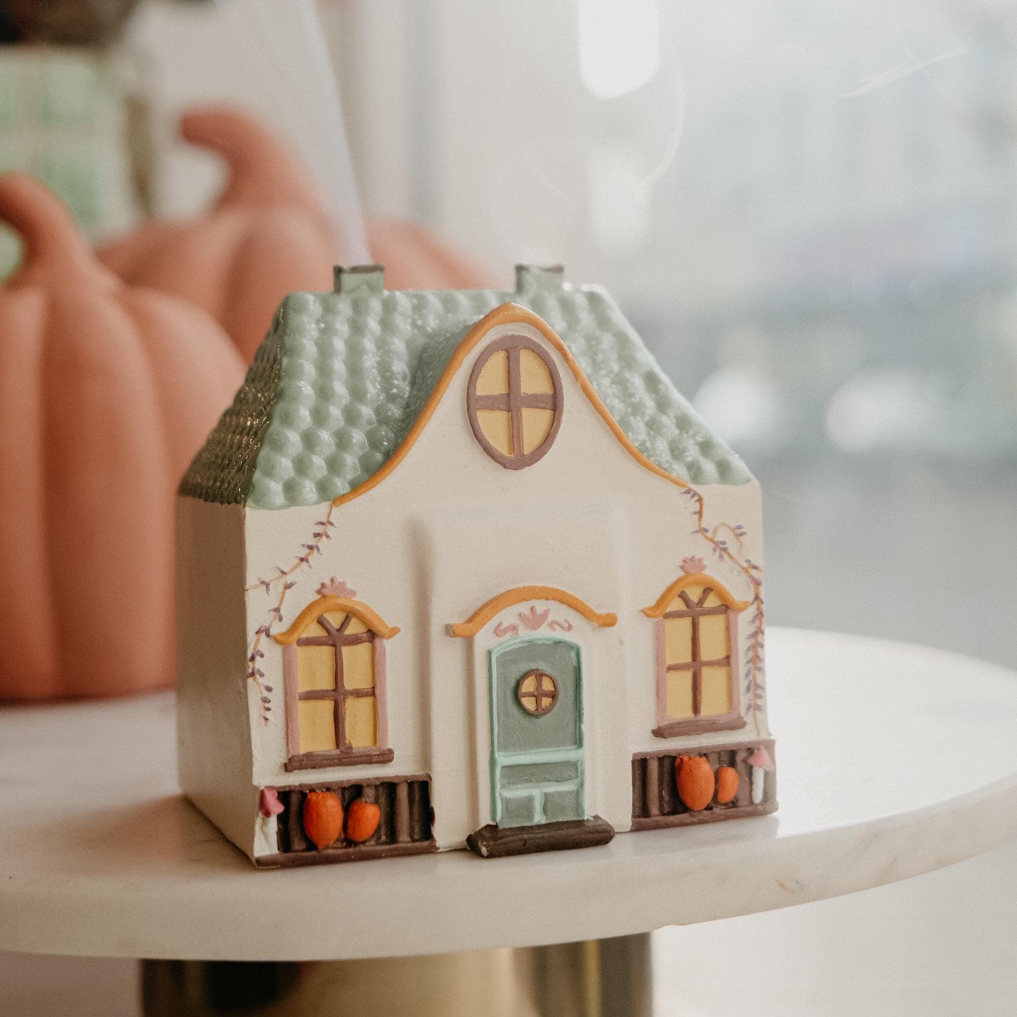Spring Cottagecore House Incense Burner | Folklore Cabin Incense Burner | Cottagecore Fairy House Burning Incense