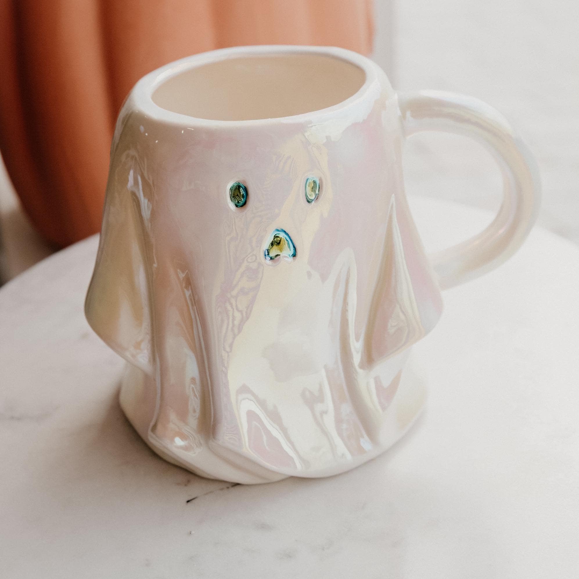 XL Ghost Iridescent Rainbow Halloween Autumn Mug