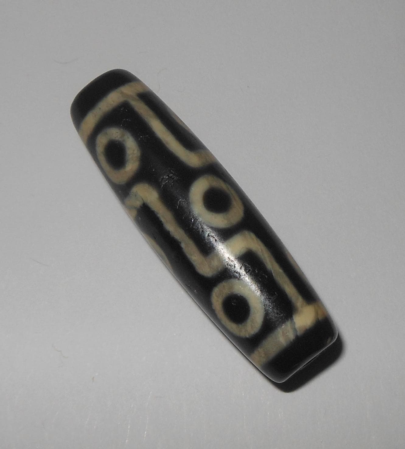 no. 158 - Rare Nine Eyes - Gzi Dzi Himalaya Tibet Amulet Bead - Man Necklace - Tibetan Mala - image 5