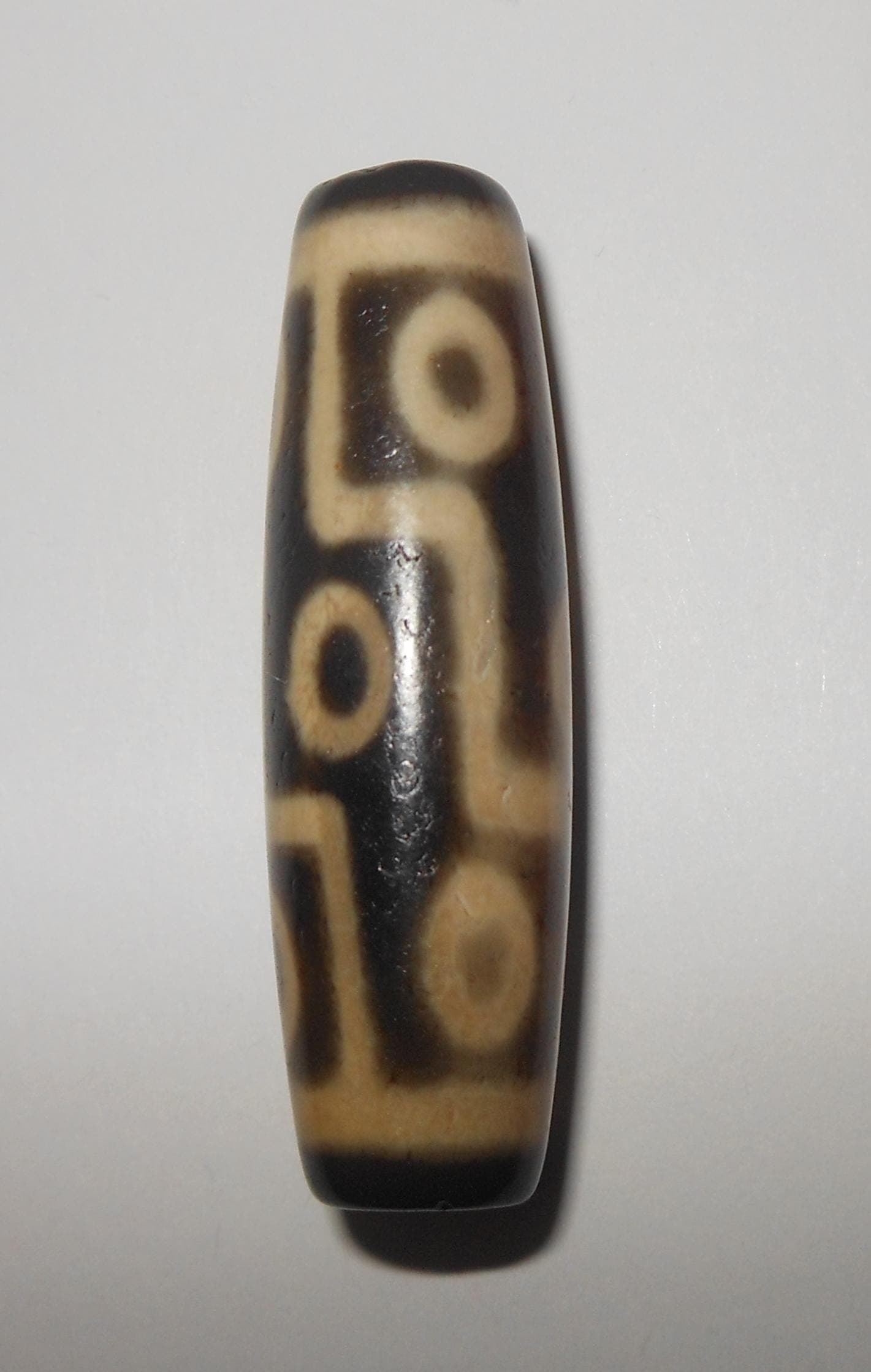 no. 153 - Rare Nine Eyes - Gzi Dzi Himalaya Tibet Amulet Bead - Man Necklace - Tibetan Mala