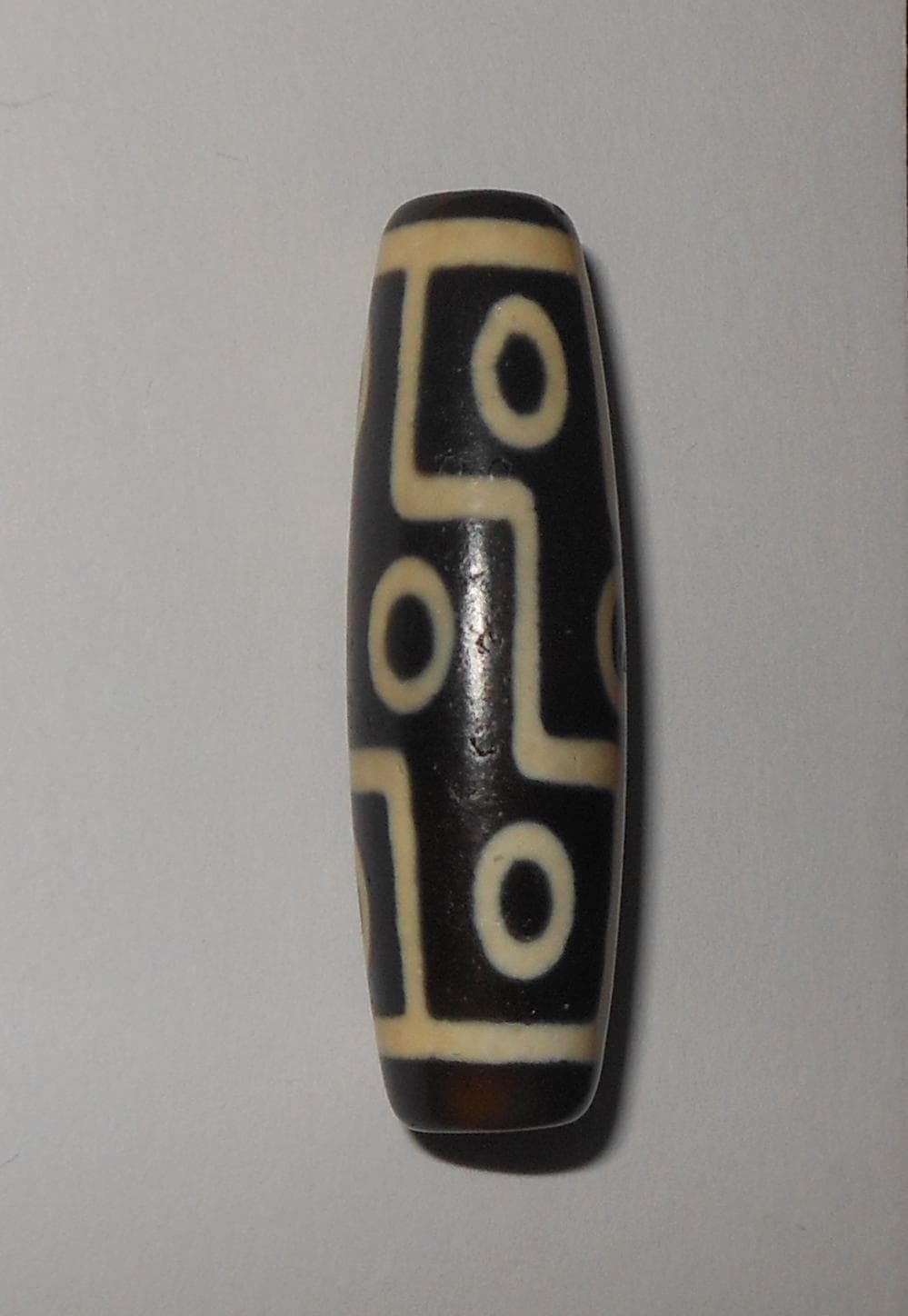 no. 179 - Rare Nine Eyes - Gzi Dzi Himalaya Tibet Amulet Bead - Man Necklace - Tibetan Mala - image 3