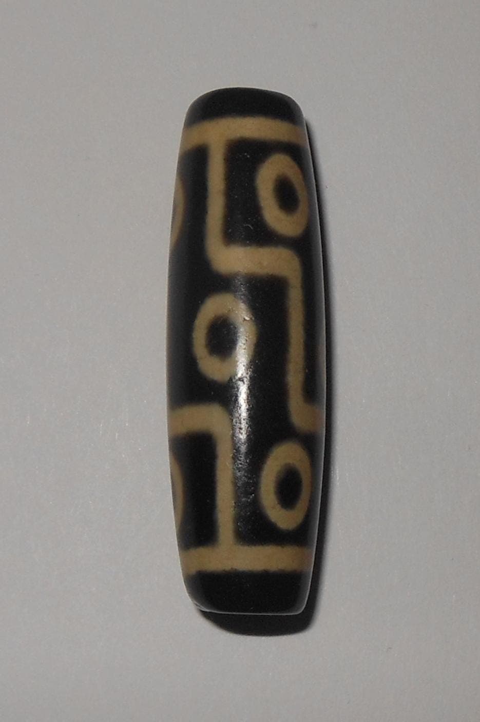 no. 156 - Rare Nine Eyes - Gzi Dzi Himalaya Tibet Amulet Bead - Man Necklace - Tibetan Mala - image 3
