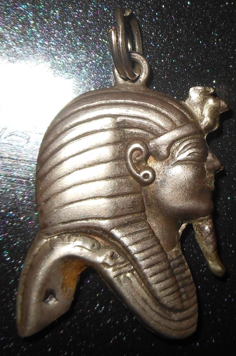 RARE Tutankhamon Mask Egypt Pharaon Silver charm pendant