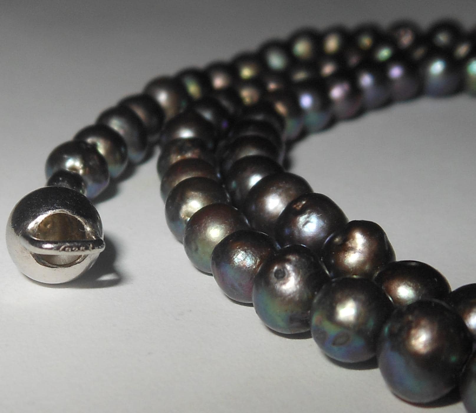 PARURE Collana + bracciale - lucenti perline pavone Tahiti - unisex uomo donna - image 4