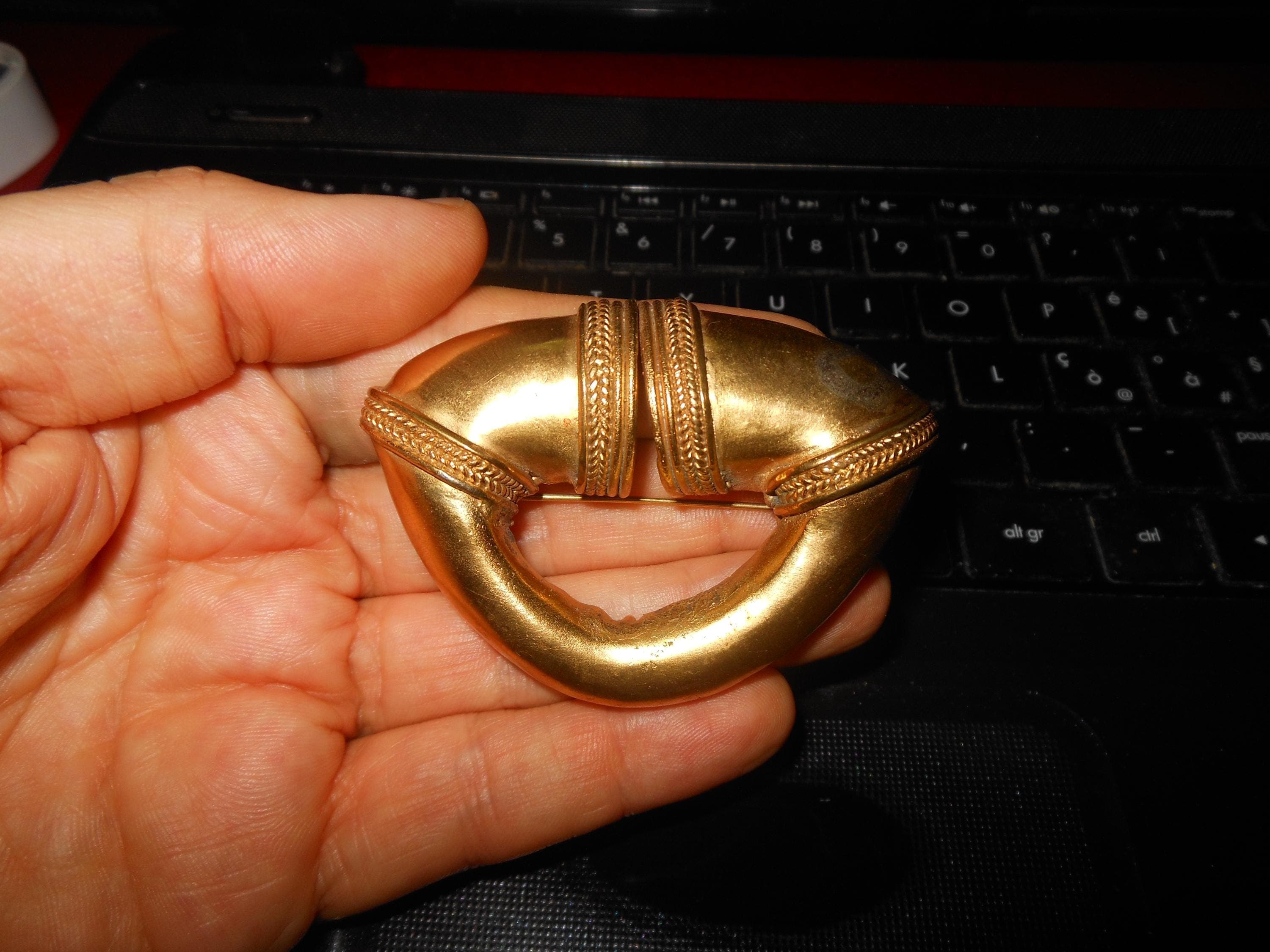 Tumbaga Tairona Inca Maya Pre-Columbian Aztec modern repro Brooch - image 4