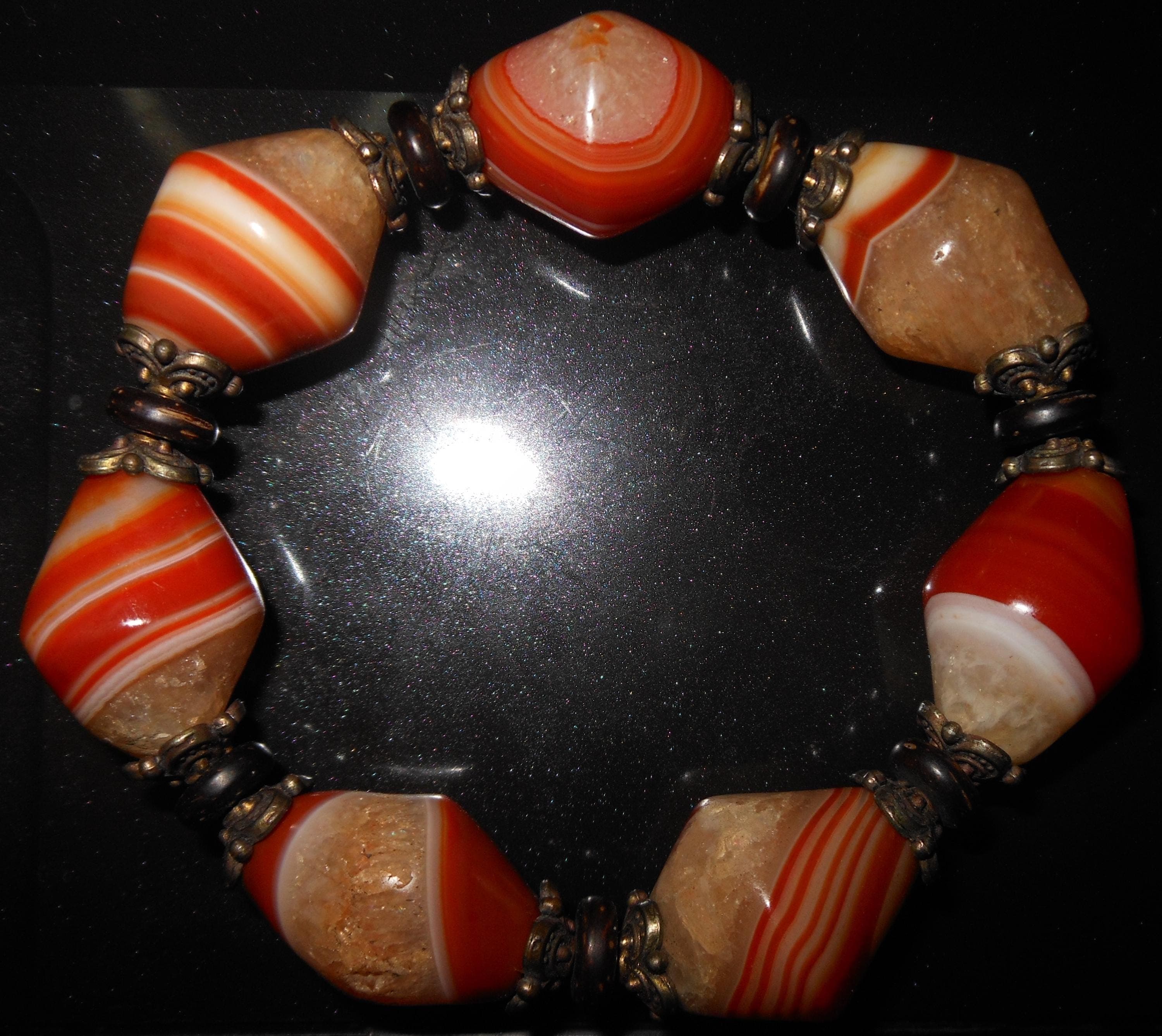 Statement Bracelet - Agate Suleimani del Deserto del Gobi.