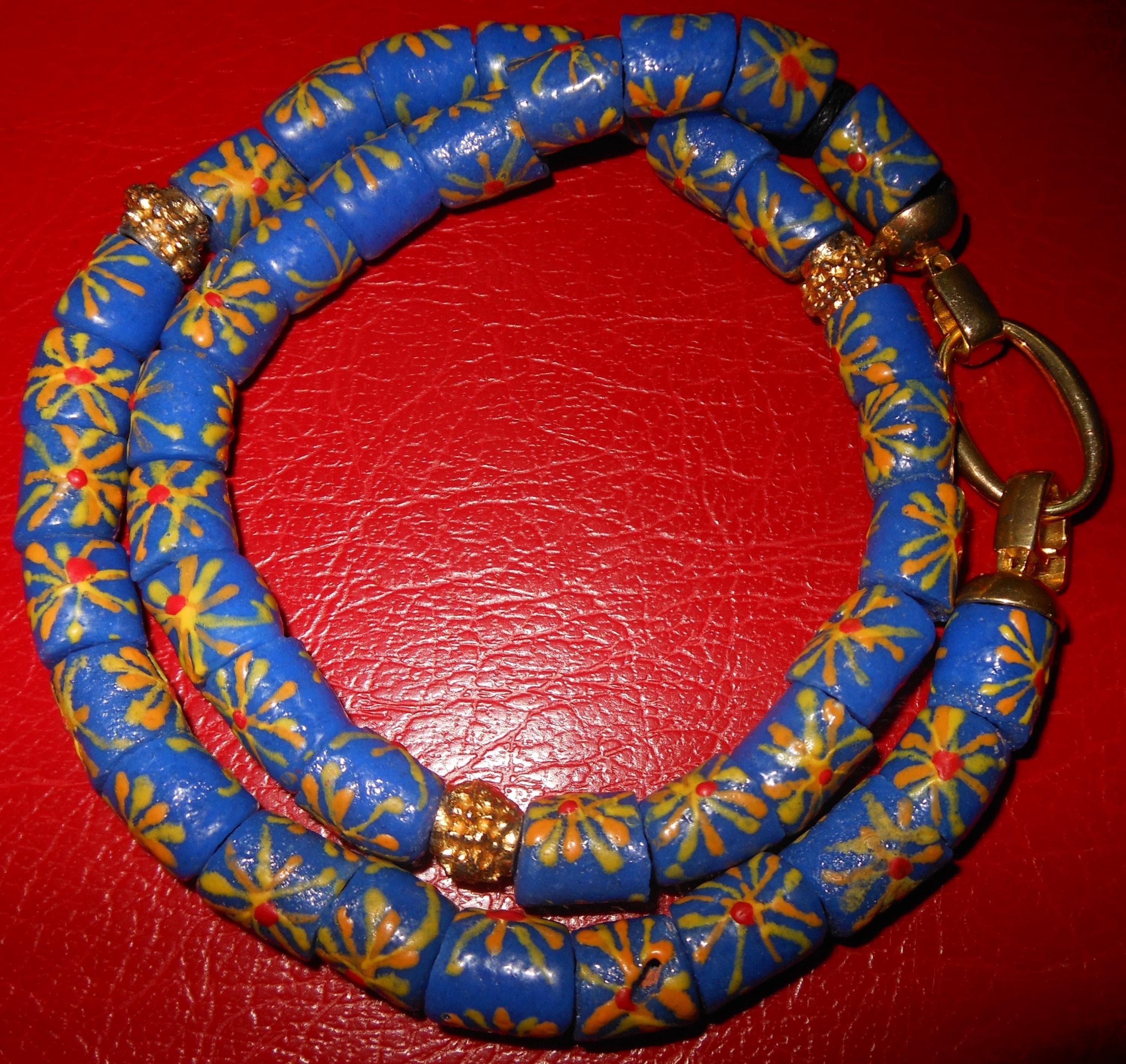 Collana di murrine - stile bizantino - gioiello artigianale unisex donna uomo - conterie