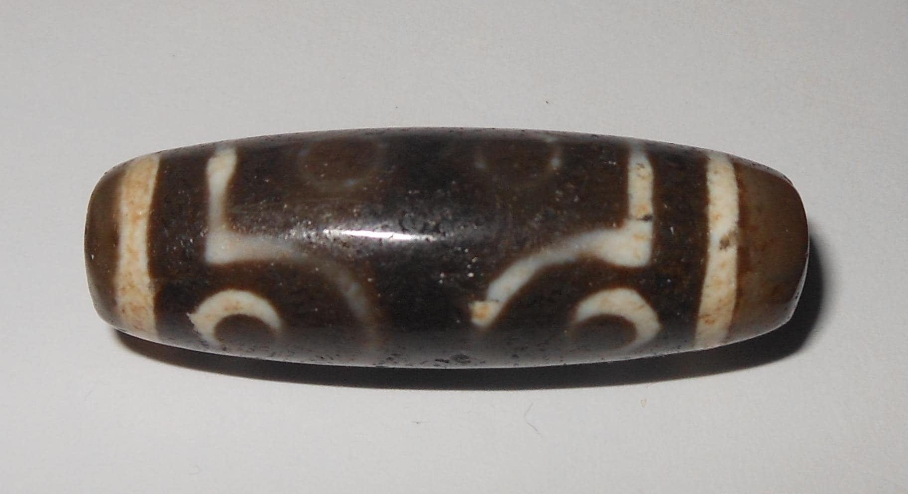 no. 172 - Very Rare Seven Eyes - Gzi Dzi Himalaya Tibet Amulet Bead - Man Necklace - Tibetan Mala - image 5