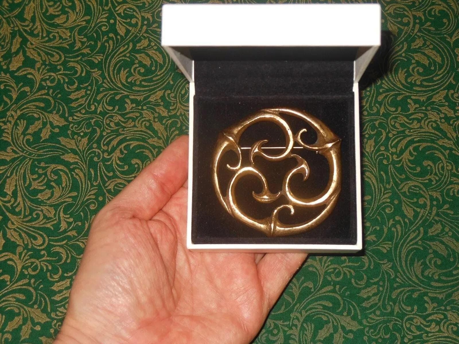 Gothic Celtic Large Brooch - Modern Museum Replica Signed Alva. - image 4