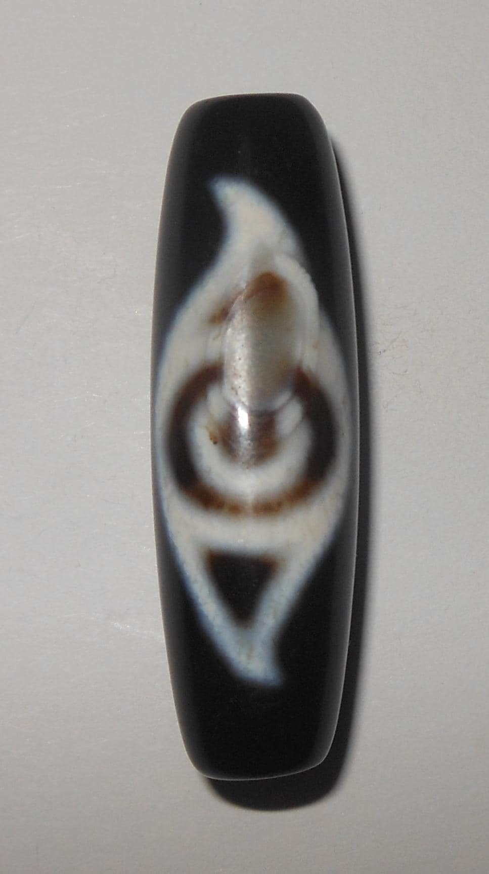 no. 151 - Phoenix Eye - VERY GOOD QUALITY - Gzi Dzi Himalaya Tibet Amulet Bead - Man Necklace - Tibetan Mala - image 3